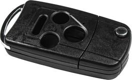 HQRP - 4-Button Flip Key Fob Shell Remote Case with Uncut Blade for Honda Accord 2003-2006 - Black