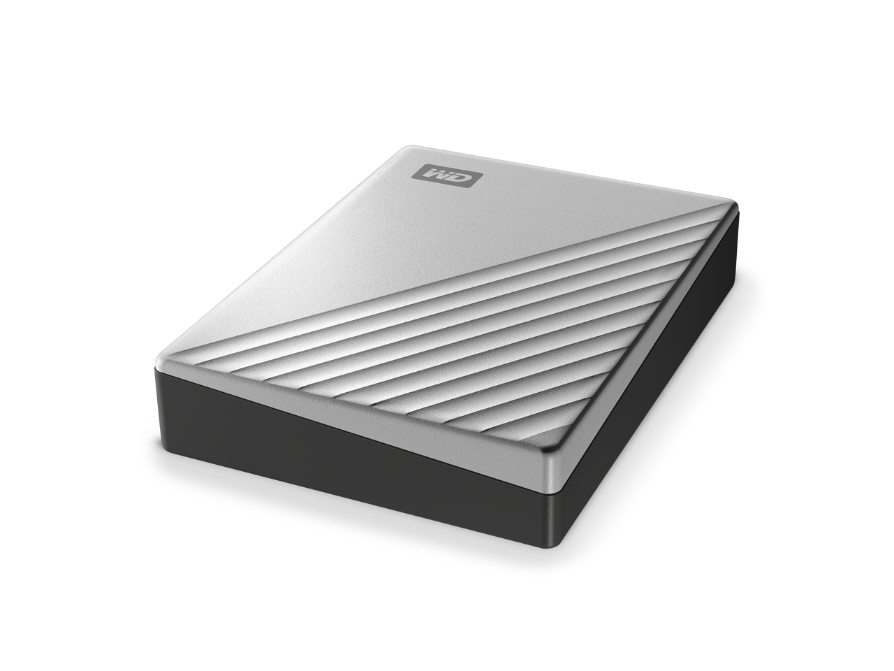 Alt View 3. Western Digital - WD 6TB Silver My Passport Ultra for Portable Storage External Hard Drive USB-C for Mac  (WDBGKC0060BSL-WESN) - Silver.