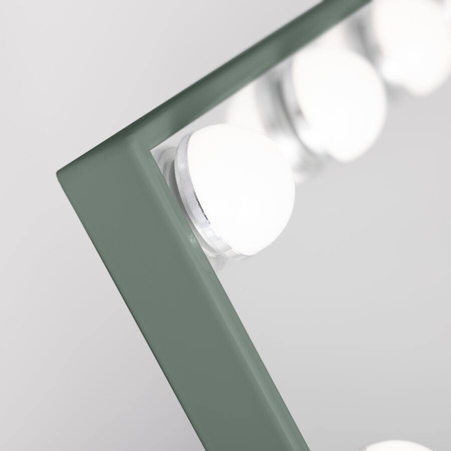 Alt View 5. Zadro - Zadro Hollywood Makeup Mirror - 18" x 21" - 15 LED Light Bulbs with Dimmable Brightness - Chocolate.