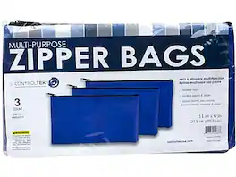 CONTROLTEK - Multi-Purpose Bag, 1 Compartment, 3/Pack - Blue