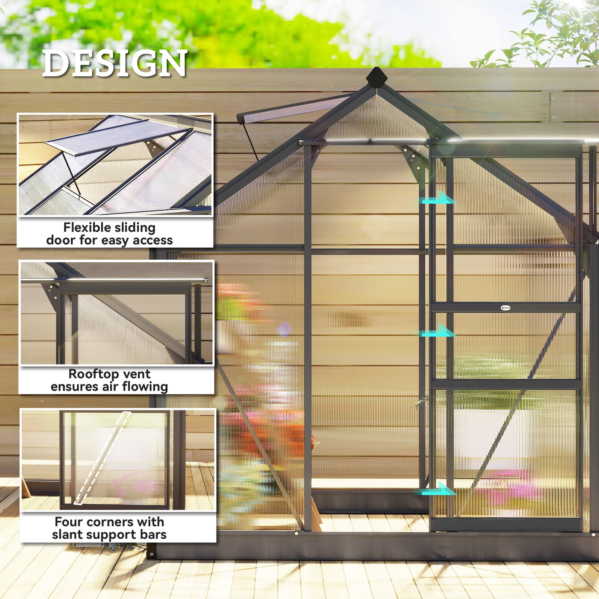 DESIGN

- Flexible sliding door for easy access
- Rooftop vent ensures air flowing
- Four corners with slant support bars