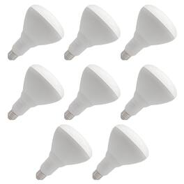 VIRIBRIGHT - 75-Watt EQ BR40 E26 Dimmable LED Flood Light Bulb Daylight (8-Pack) - 6500K