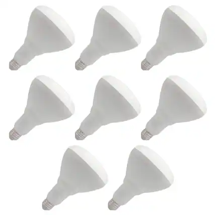 Front. VIRIBRIGHT - BR40 LED Bulb, 1400 Lumens, Dimmable, 2700K, cETLUS, IP20 (8 Pack) - 2700K.