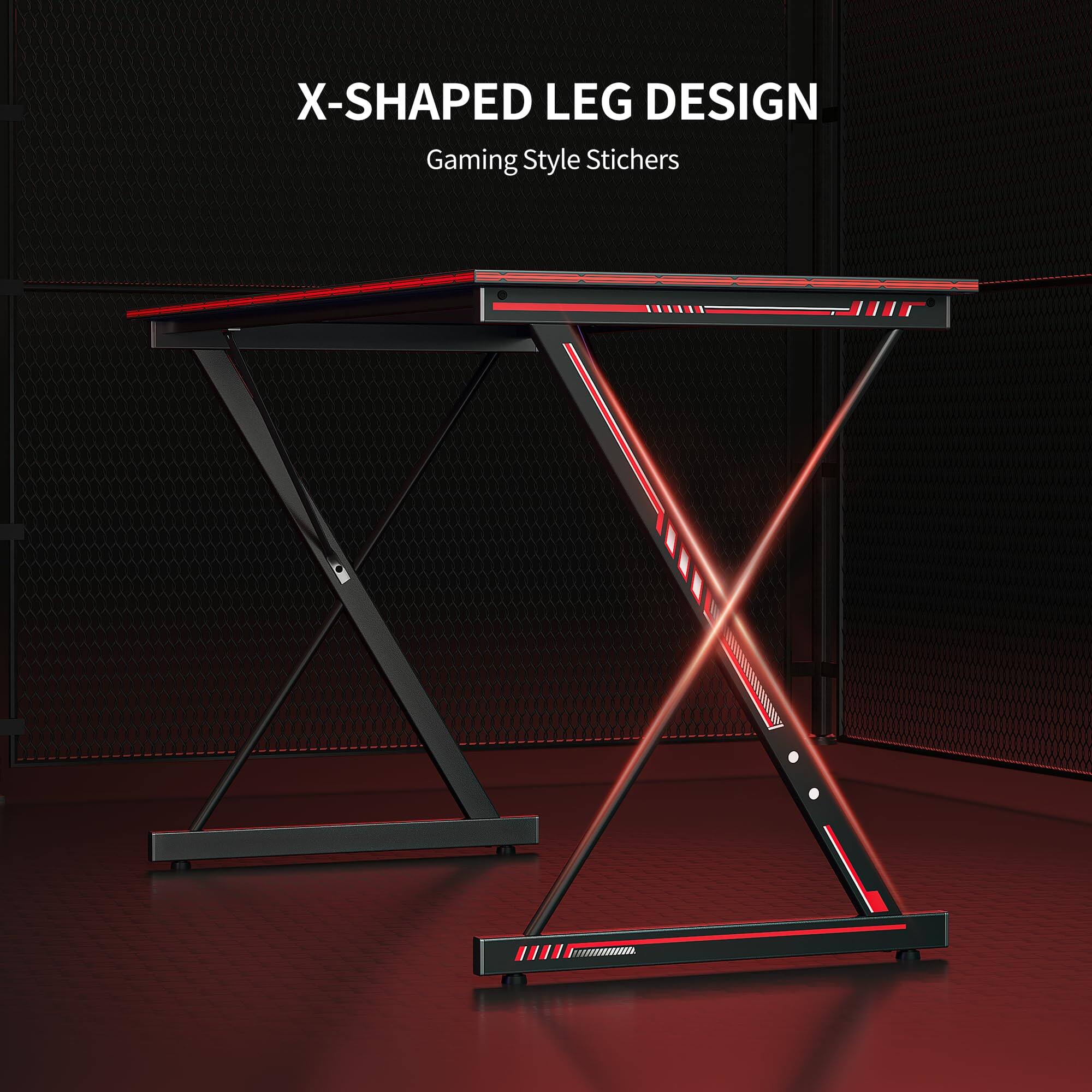 X-SHAPED LEG DESIGN  
Gaming Style Stickers