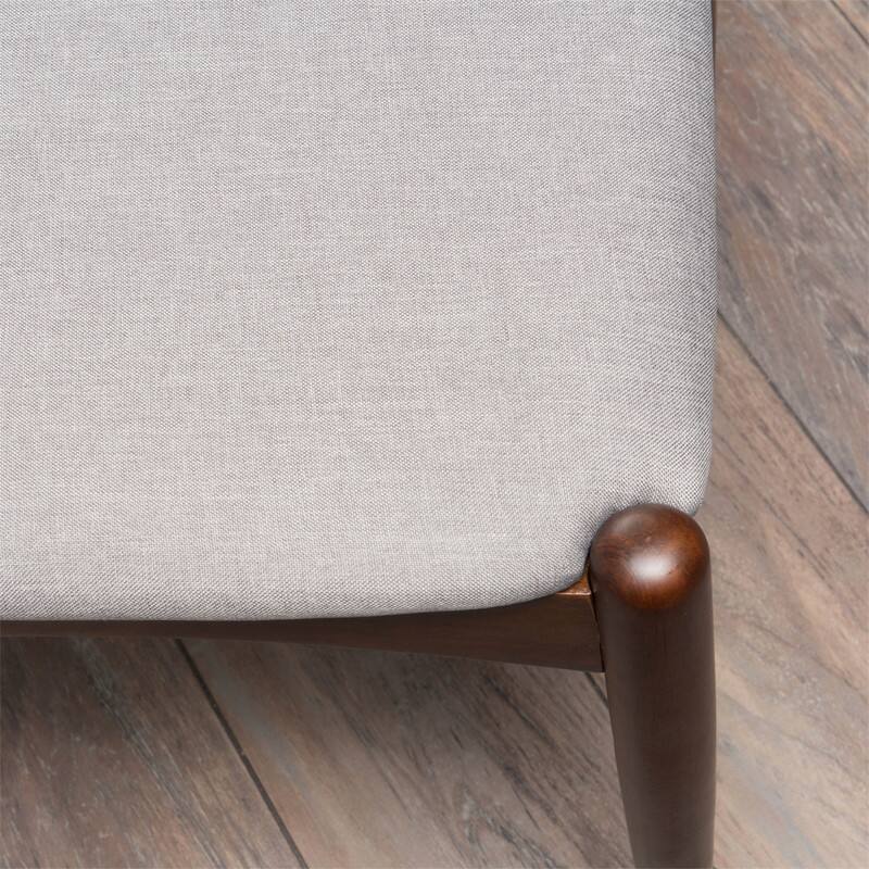 Alt View 5. HTUTWOO - Set of 2 Rubberwood Dining Chairs - Ergonomic Backrest, Comfort Cushions, Dining Room Kitchen Living Room - Light Gray Walnut.