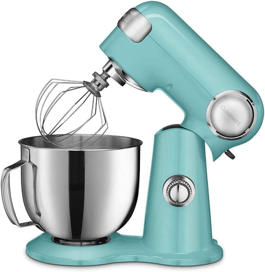 Front. Cuisinart - SM-50 5.5 Qt Stand Mixer 12-Speed, 12 Colors - Precision Master Series - Robins Egg.