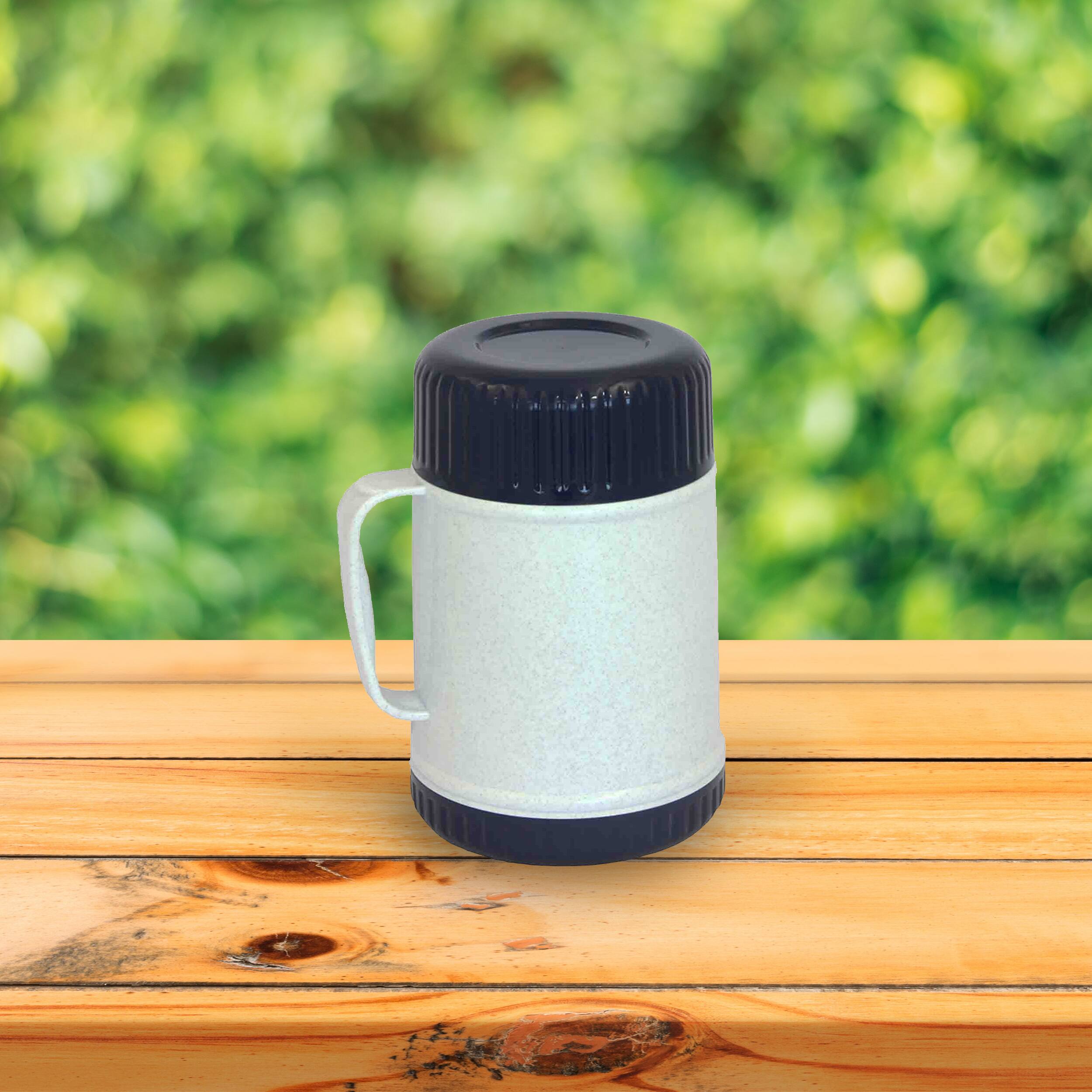 Angle. Brentwood - Brentwood  Wide Mouth Glass with Foam Insulated Food Jug - Grey.