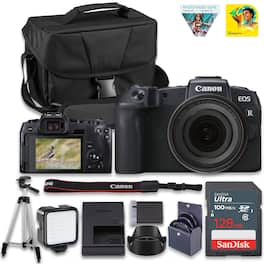 Bundle - Canon - EOS RP Full-Frame Mirrorless Mirrorless Camera + RF24-105mm Lens f/4-7.1 IS STM Lens Kit- Travel Vlogging Kit + - Black