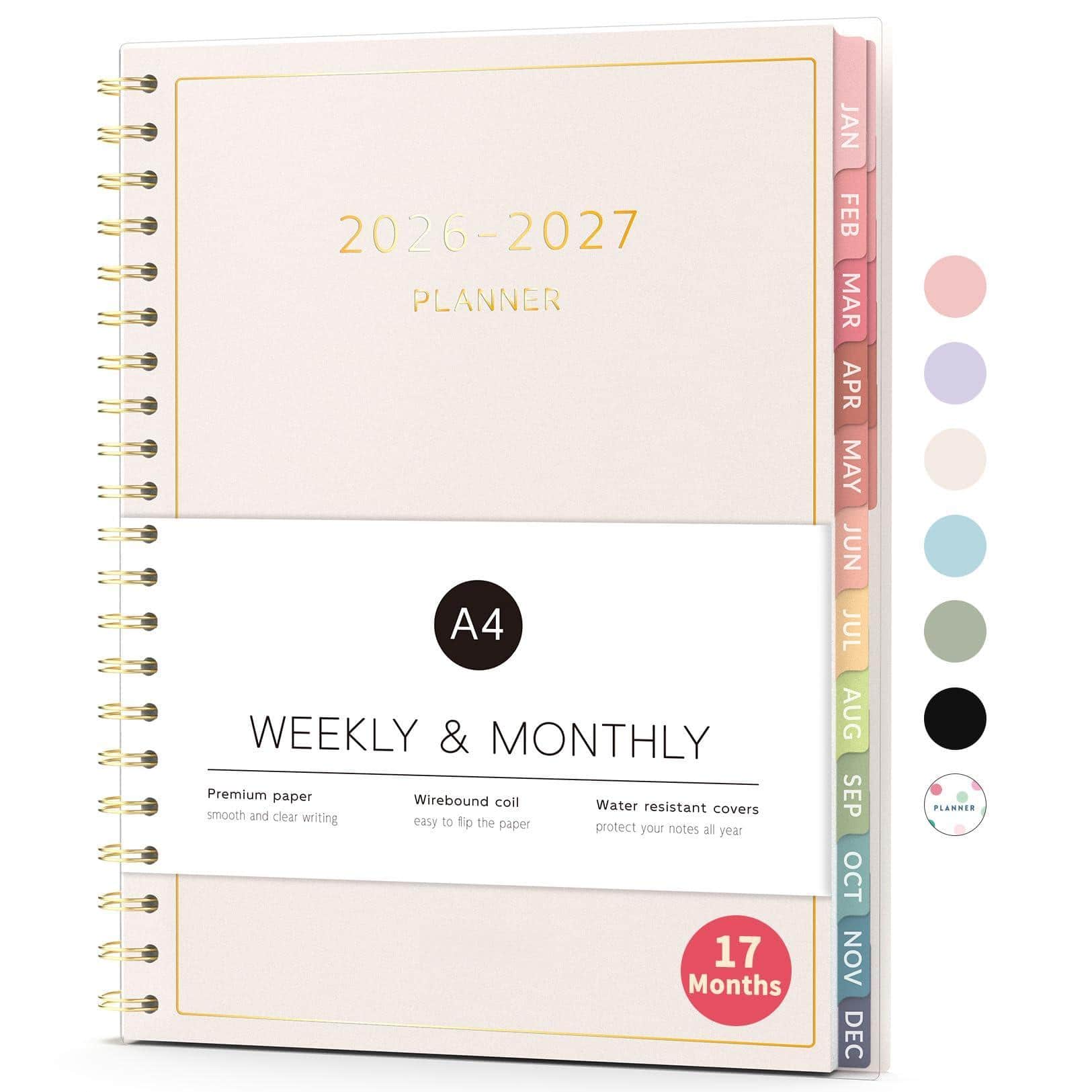 Stylel Star - Planner 2026-2027 17 Month Weekly And Monthly Calendar Jan 2026 -may 2027 8.5" X 11" Daily Agenda Book With Tabs