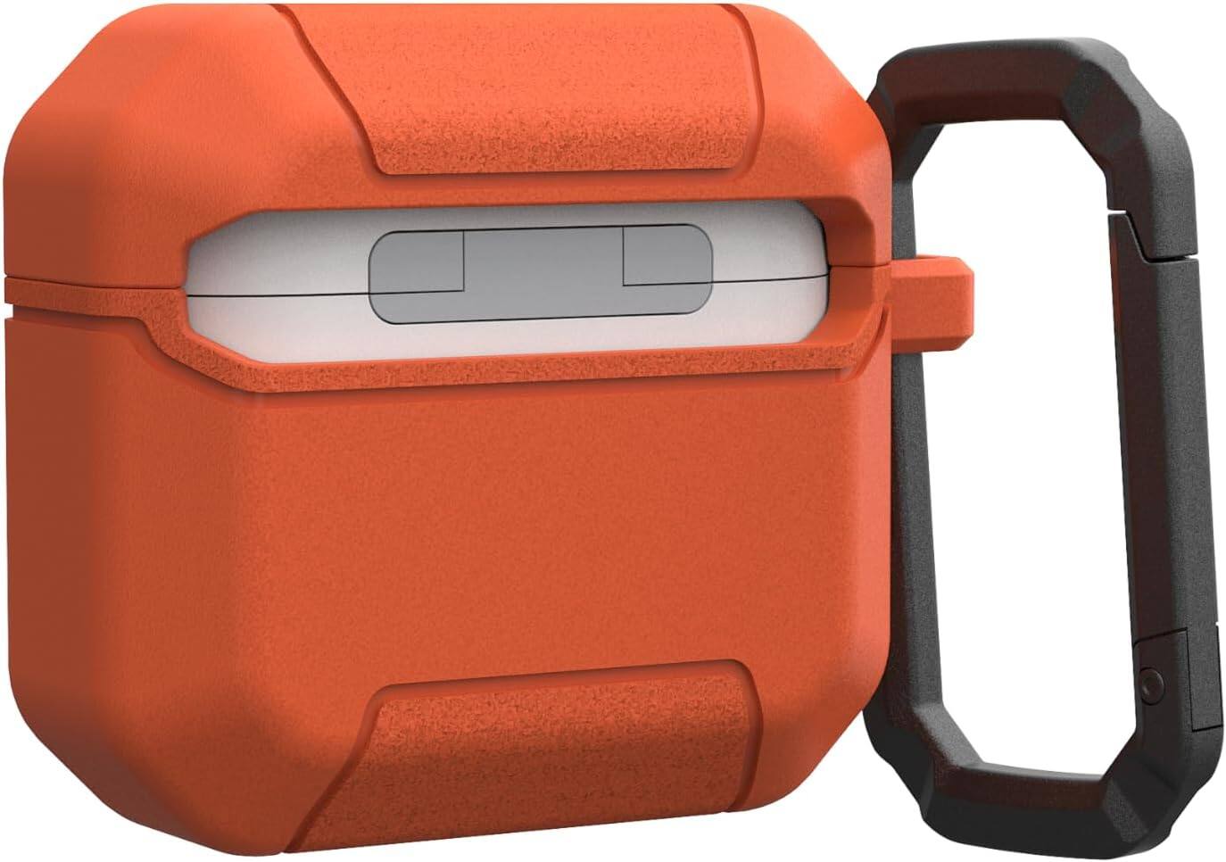 Alt View 2. UAG - UAG Designed for AirPods 4th Gen Case Scout, Rugged Military Grade Drop Proof Protective Cover with Detachable Carabiner - Rust.