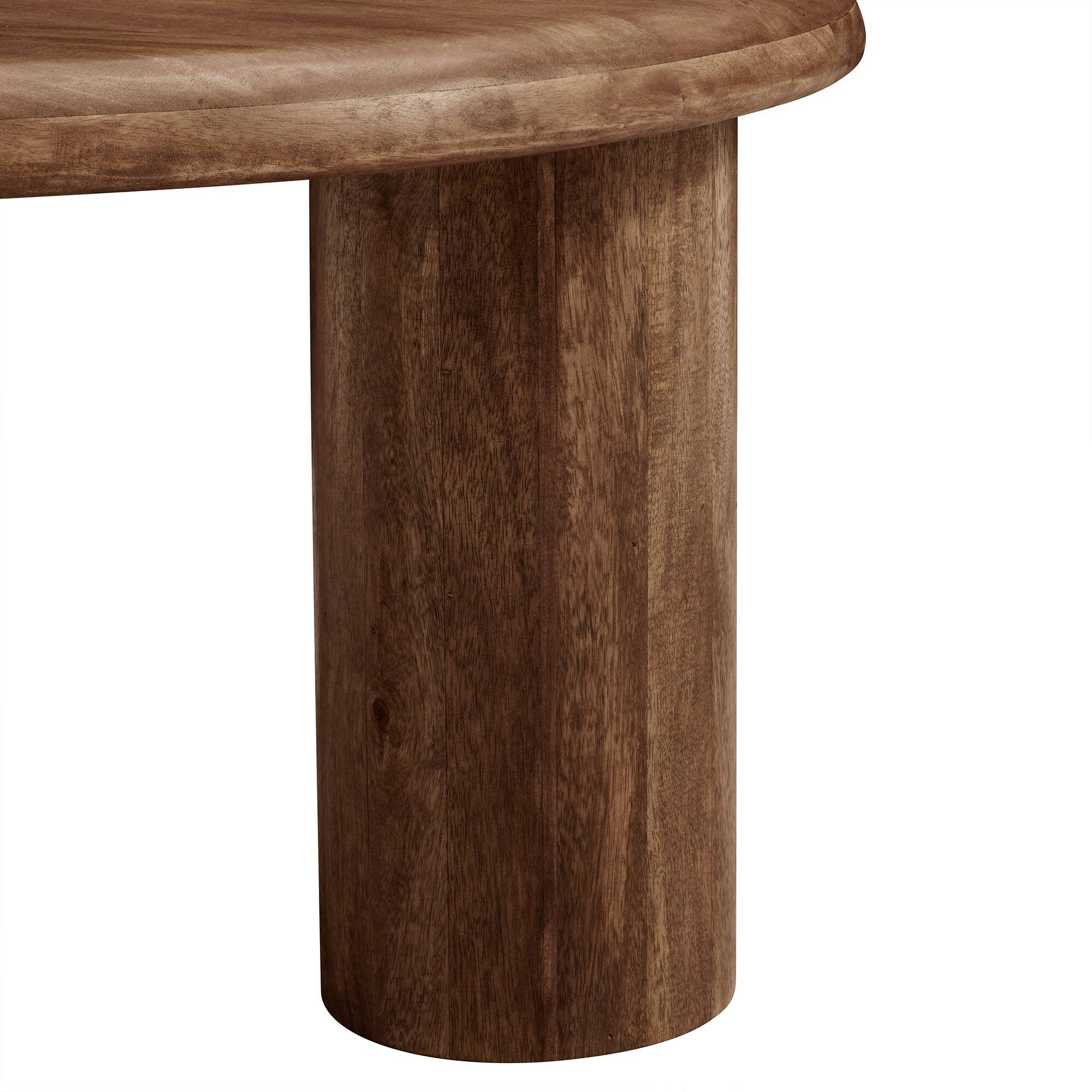 Alt View 4. Modway - Mavina Round Mango Wood Coffee Table by Modway - Walnut.