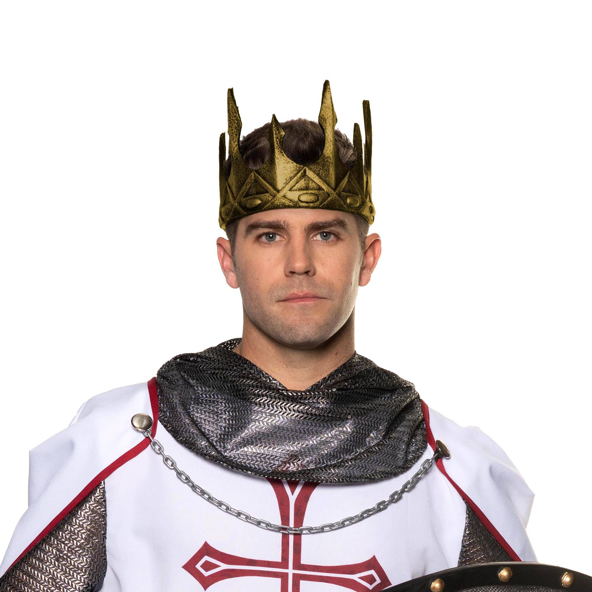 Front. Underwraps - King's Silver Crown Foam Adult Costume Accessory - Silver.