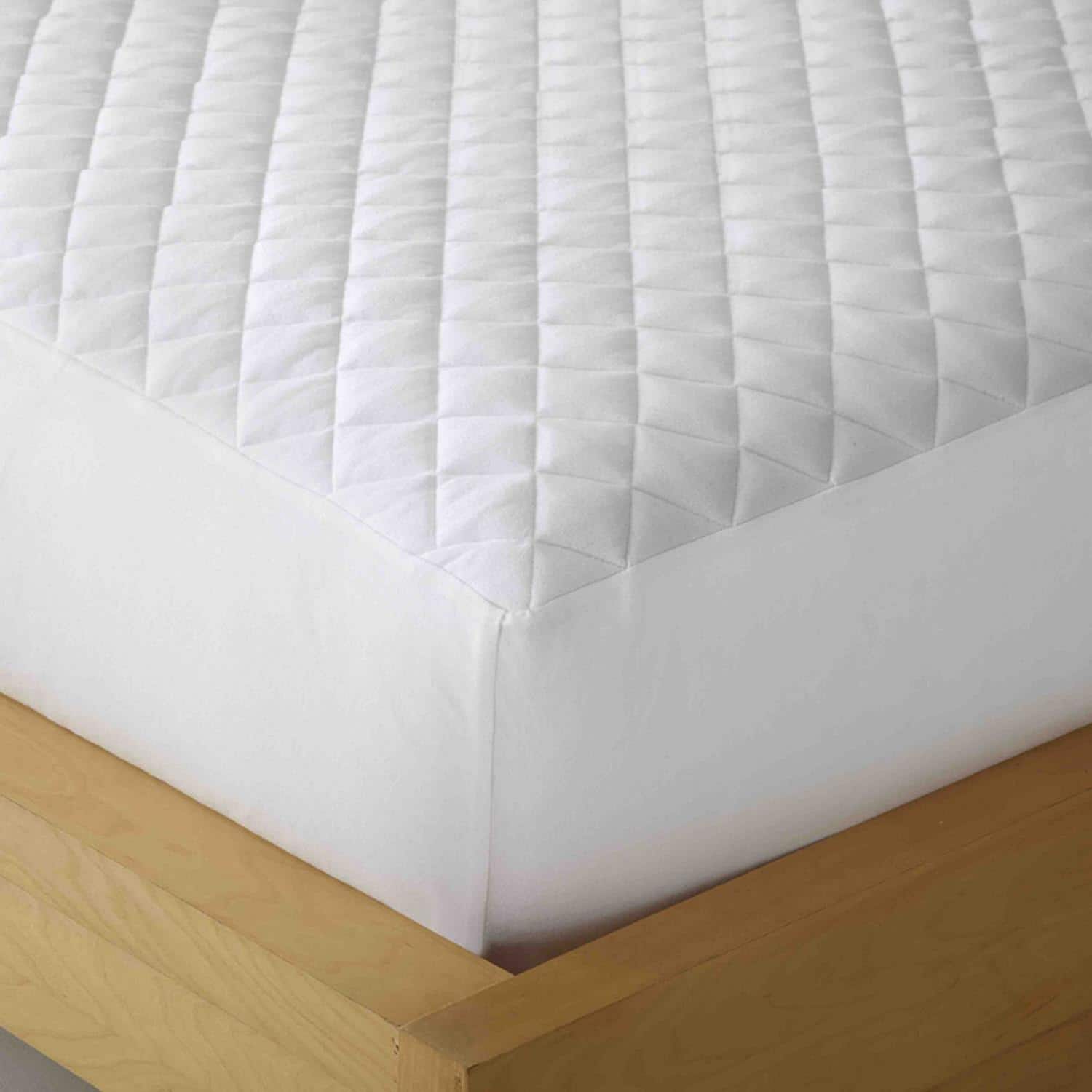 Shavel Home Products - Shavel Micro Flannel Solid Patterned High Quality Luxurious And Comfortable Electric Mattress Pad - Twin 39x75" - White