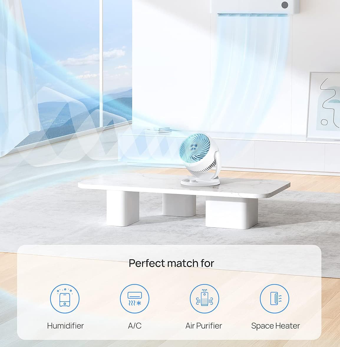 Perfect match for:  
- Humidifier  
- A/C  
- Air Purifier  
- Space Heater