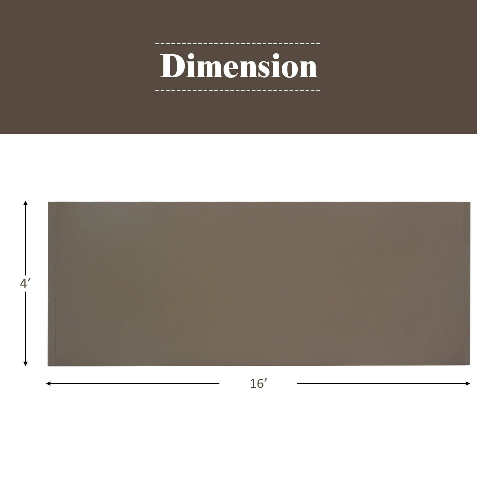 Dimension  
4' x 16'