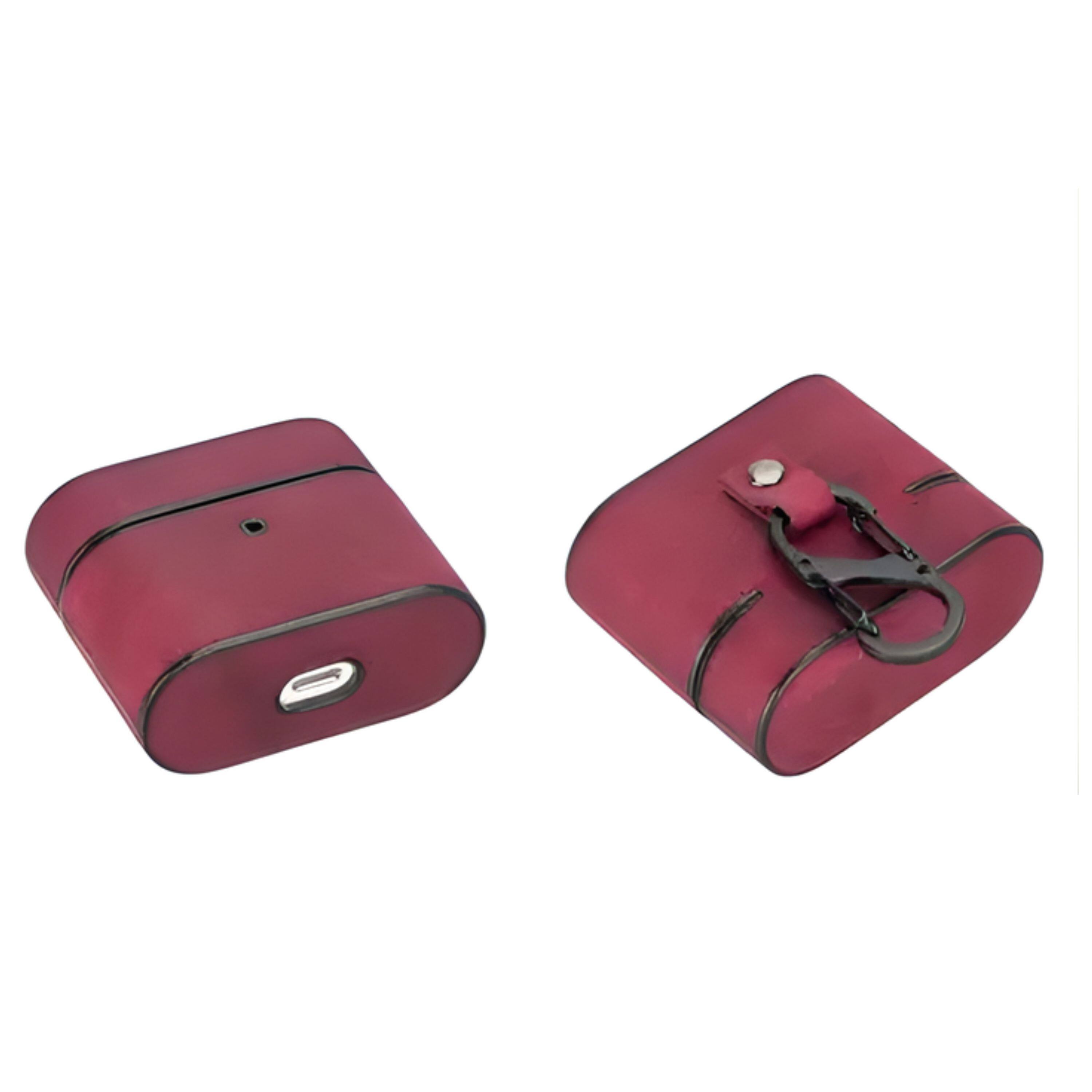 Back. Kitcheniva - Leather Case For Apple AirPods 3 Purple - Purple.