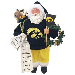 Santa's Workshop - Iowa Hawkeyes 12" Proud Santa - Black