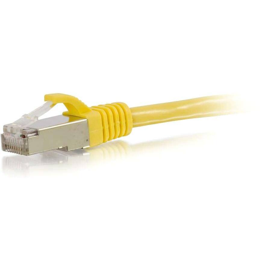 Angle. C2G - C2G-30ft Cat6 Snagless Shielded (STP) Network Patch Cable - Yellow.