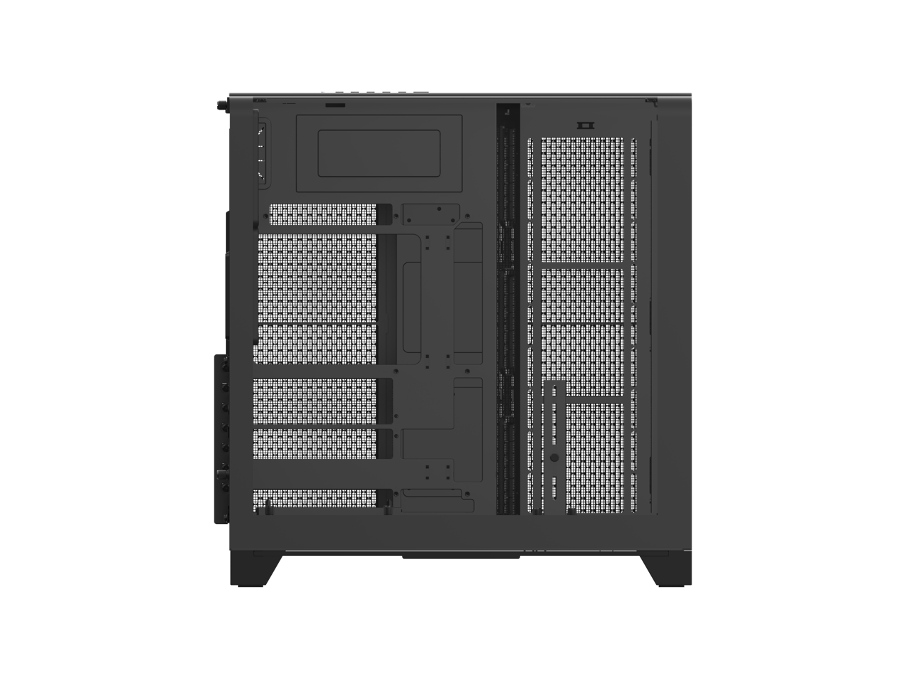 Alt View 5. Thermaltake - Thermaltake View 390 Air; Mid Tower; 2x120mm Fans; 360mm Rad; 420mm GPU; Hidden Connectors; Rotatable Slots; Black - Black.