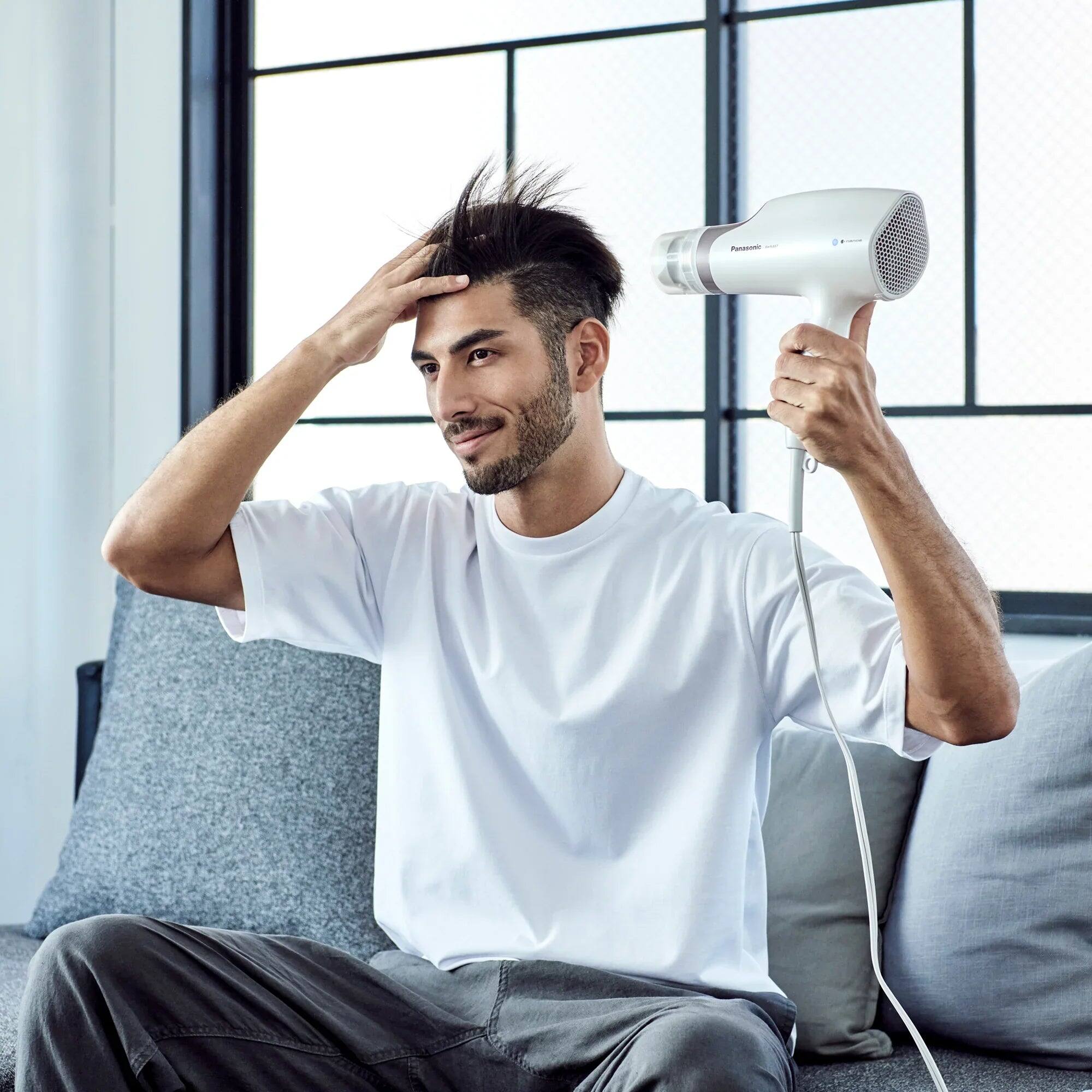 Alt View 6. Panasonic - nanoe™ Hair Dryer with Oscillating Quick-Dry Nozzle - Rose Gold / Black.