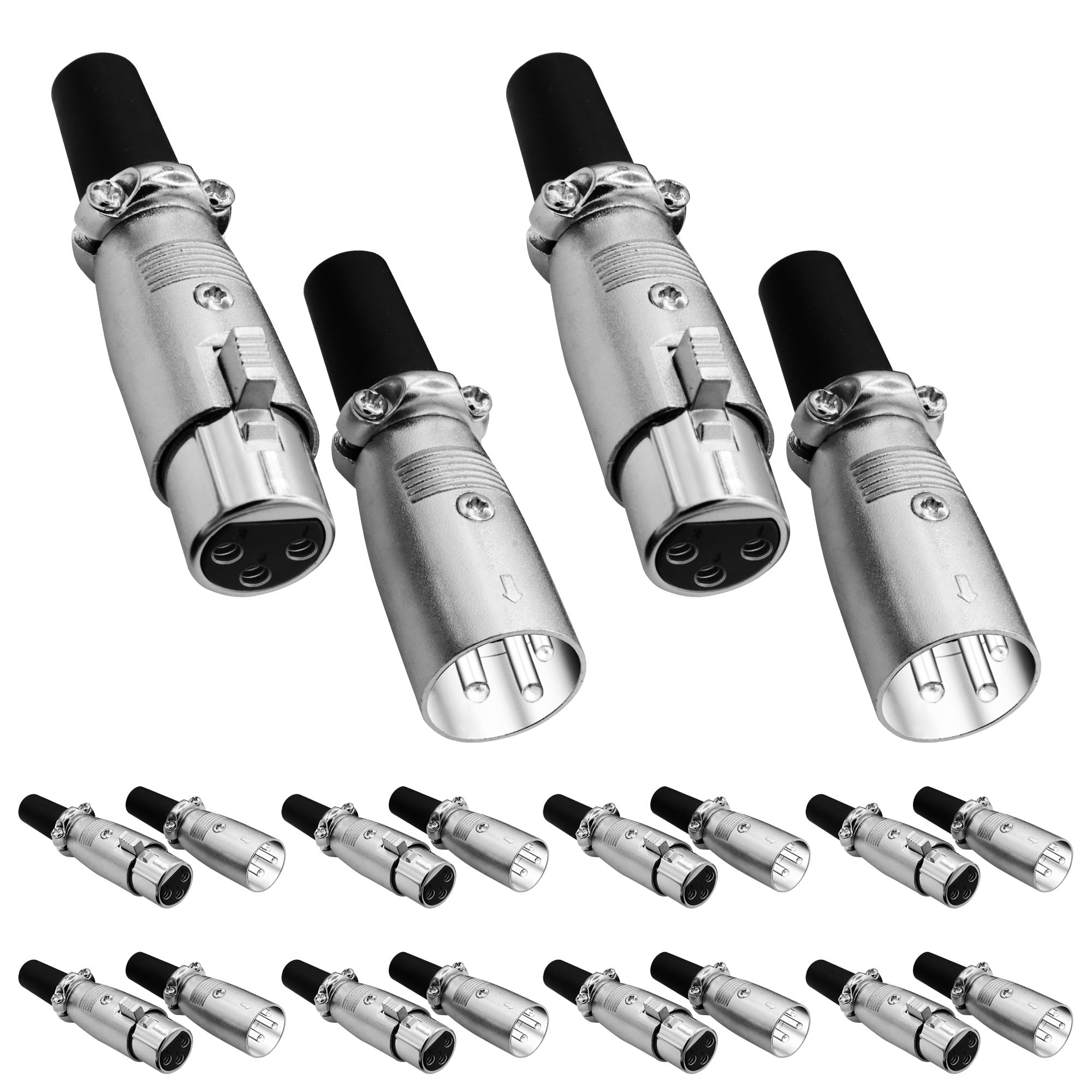 5 CORE - 5Core XLR Connector 20 Pair Male Female to 1/4 Audio Jack 3 Pin Secure Mic Plug w Locking Ends - Silver/Black price history on PriceWatchPro