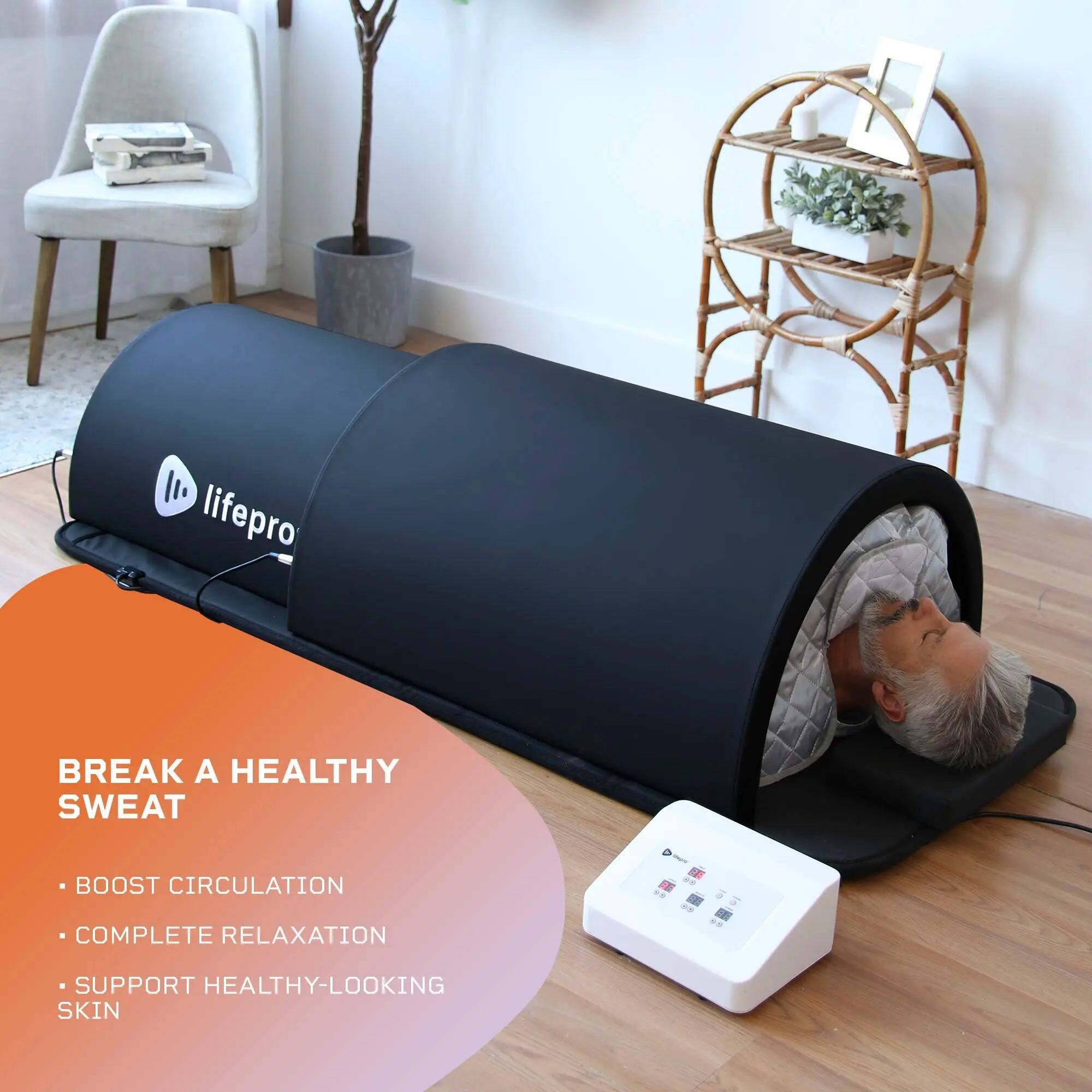 BREAK A HEALTHY SWEAT

- BOOST CIRCULATION
- COMPLETE RELAXATION
- SUPPORT HEALTHY-LOOKING SKIN