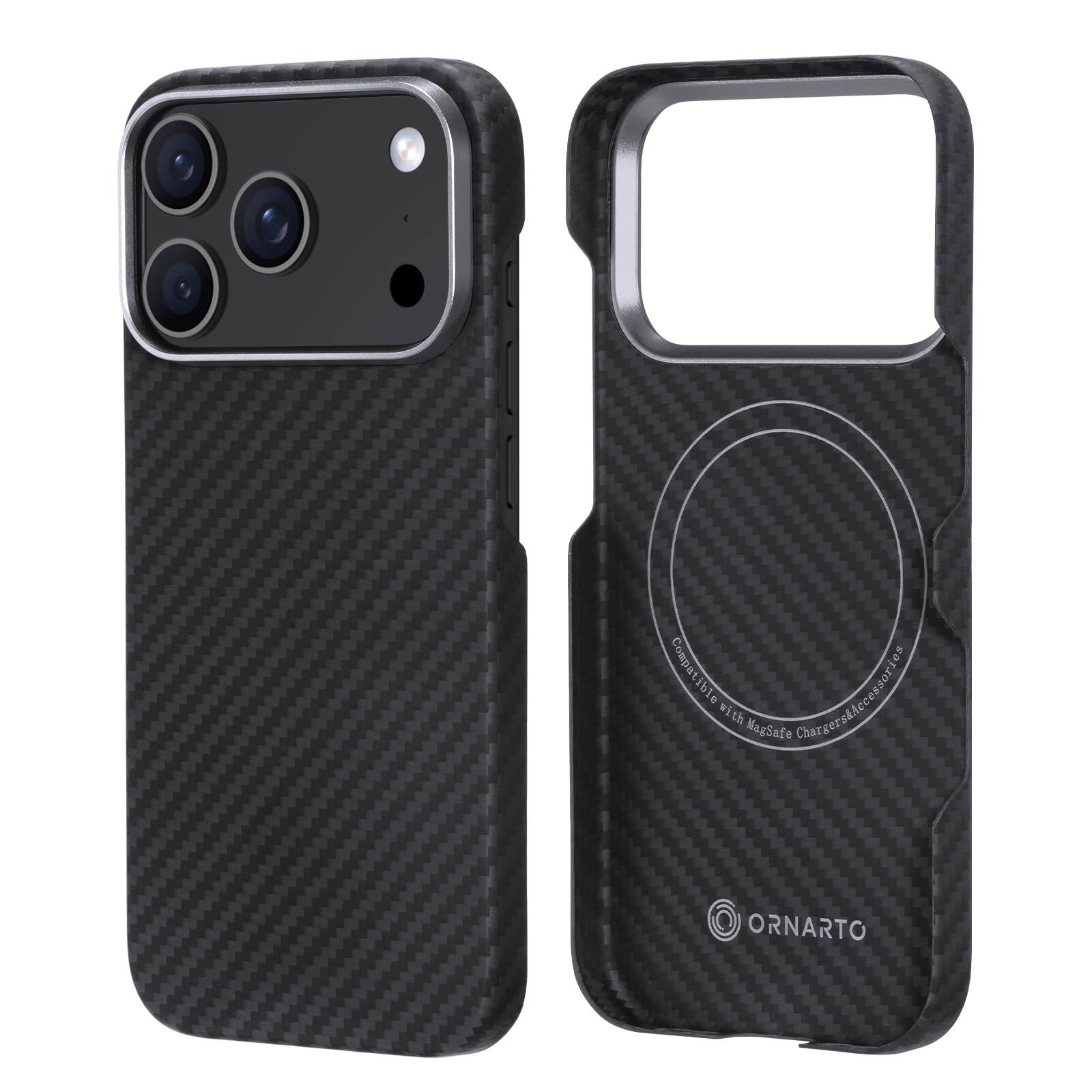 Ornarto - for iPhone 17 Pro Case 6.3", Compatible with MagSafe, Scratch-Resistant Protective iPhone Cover - Black