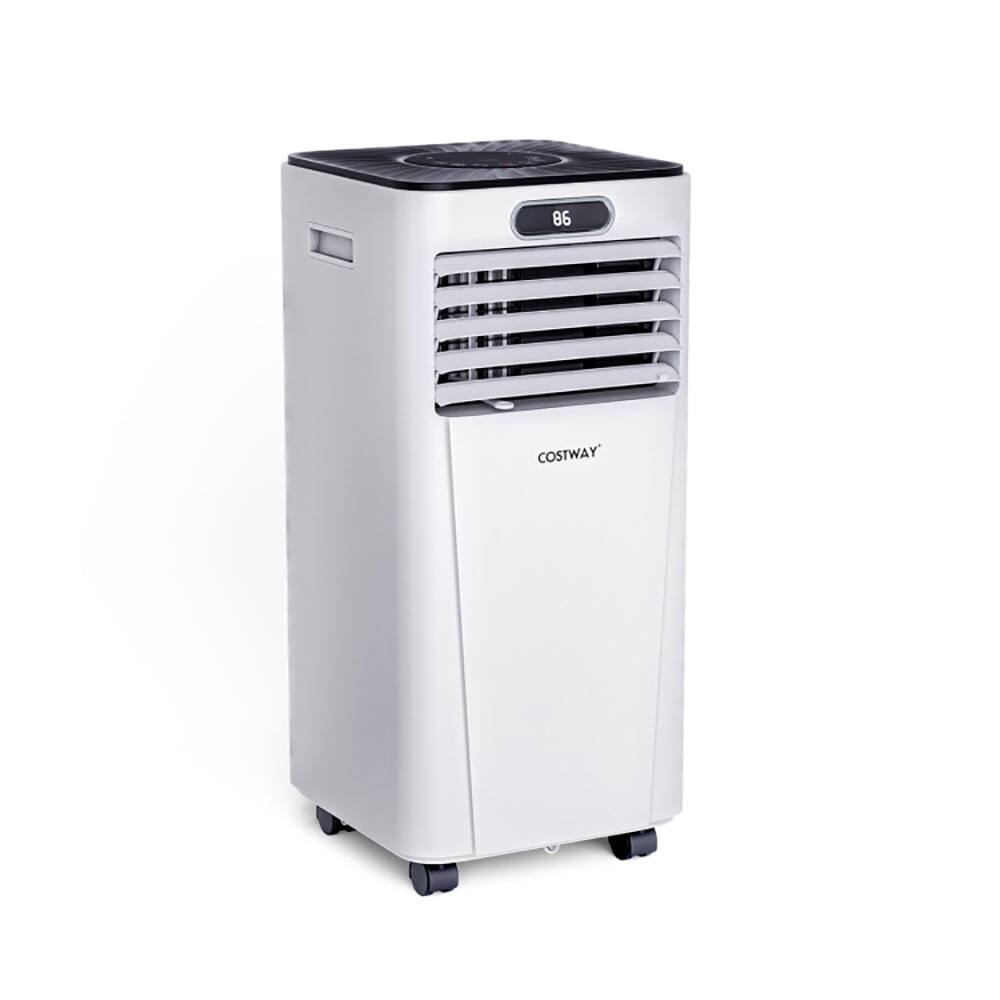 Left. Resenkos - Air Conditioner, Cooler,10000 BTU 4-in-1 Portable Air Conditioner with Dehumidifier and Fan Mode-White - White.