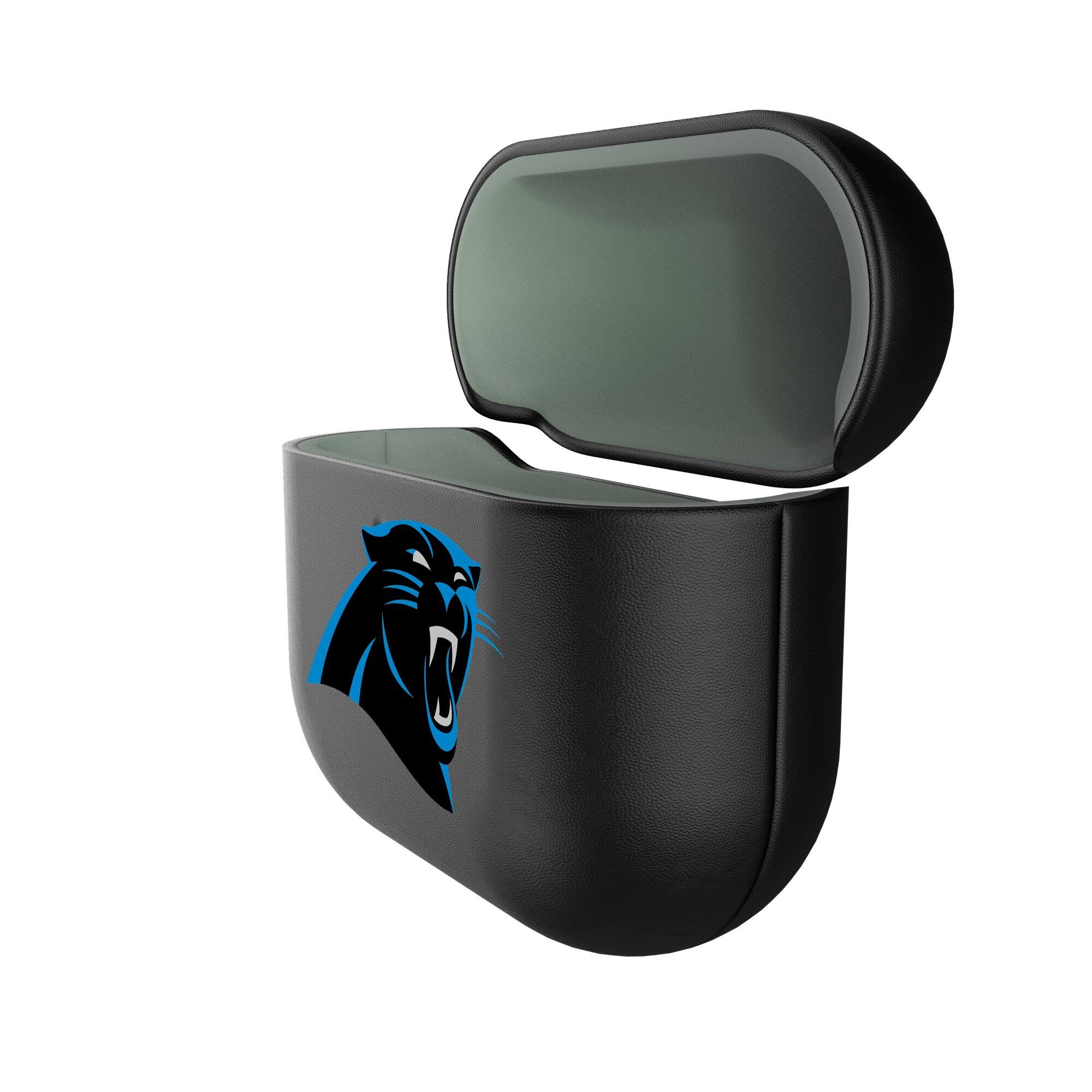 Alt View 1. Keyscaper - Carolina Panthers Carolina Panthers Insignia AirPods 4th Generation Case Cover - No Size - Black.