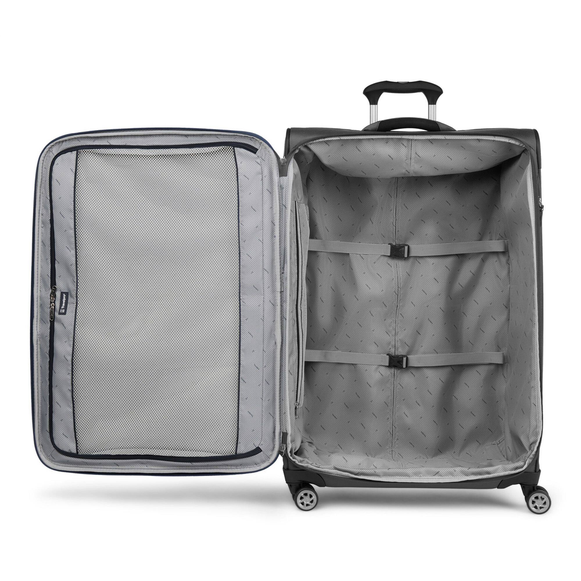 Angle. Travelpro - Walkabout 6 Softside Expandable 29" Large Checked Spinner Luggage - Jet Black.