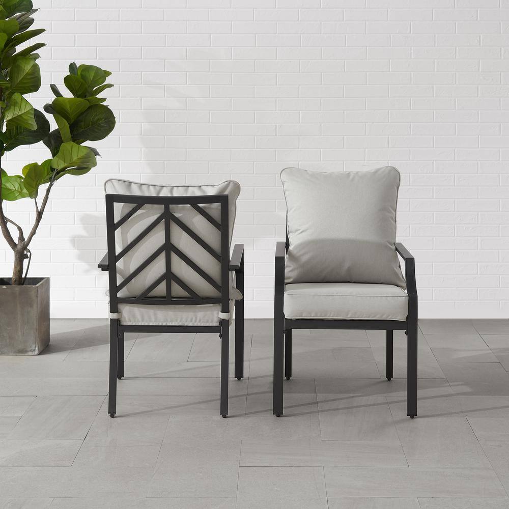 Alt View 7. Crosley Furniture - Otto 2Pc Outdoor Dining Chair Set - 2 Chairs - Gray.