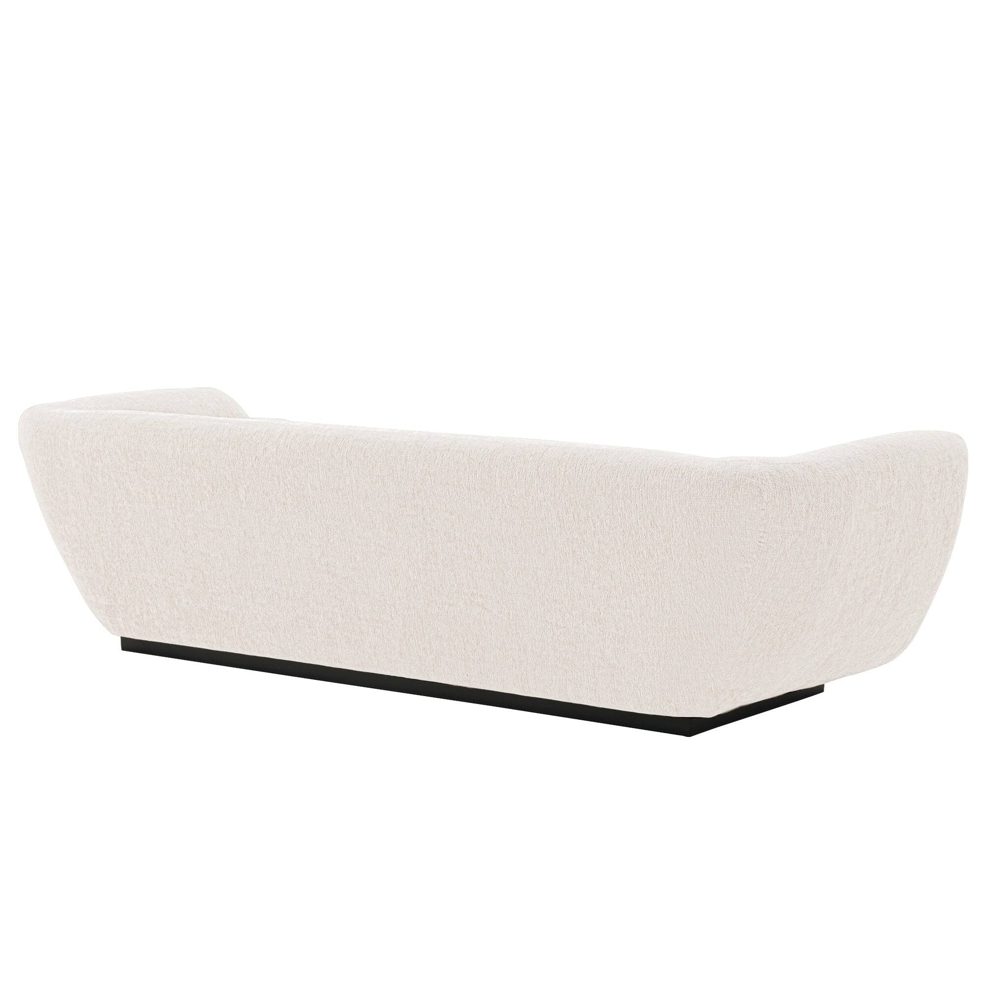 Alt View 4. Manhattan Comfort - Ulka Modern 96" Chenille Sofa - Cream.