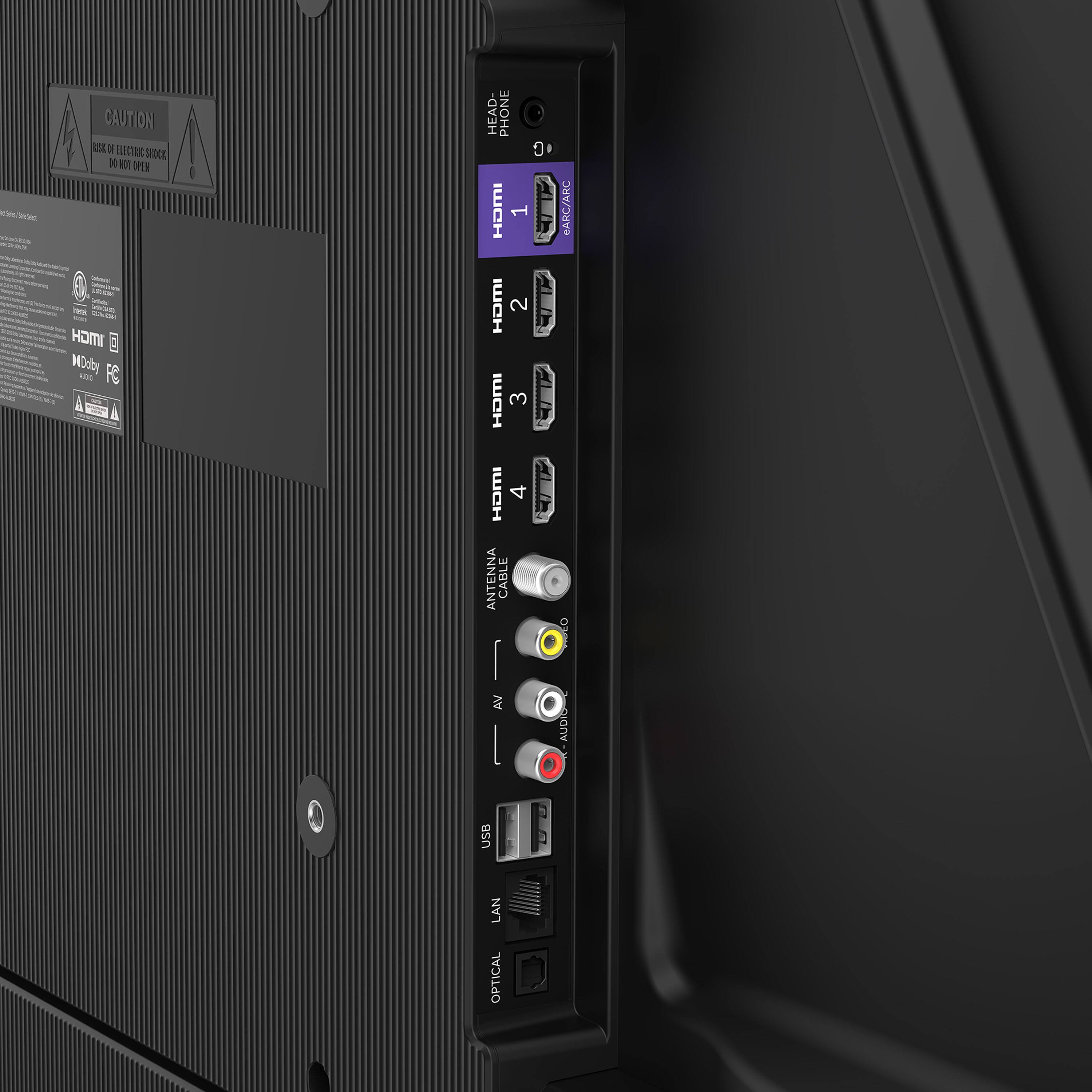CAUTION USA  
WORLD SHOCK WT OPEN  
call icon IMGH MCoby FC  

HEAD- PHONE HDMI 1 HDMI 2 IWCH 3 IWCH 4 ANTENNA CABLE AV  

eARC/ARC AUDIC  
USB LAN OPTICAL