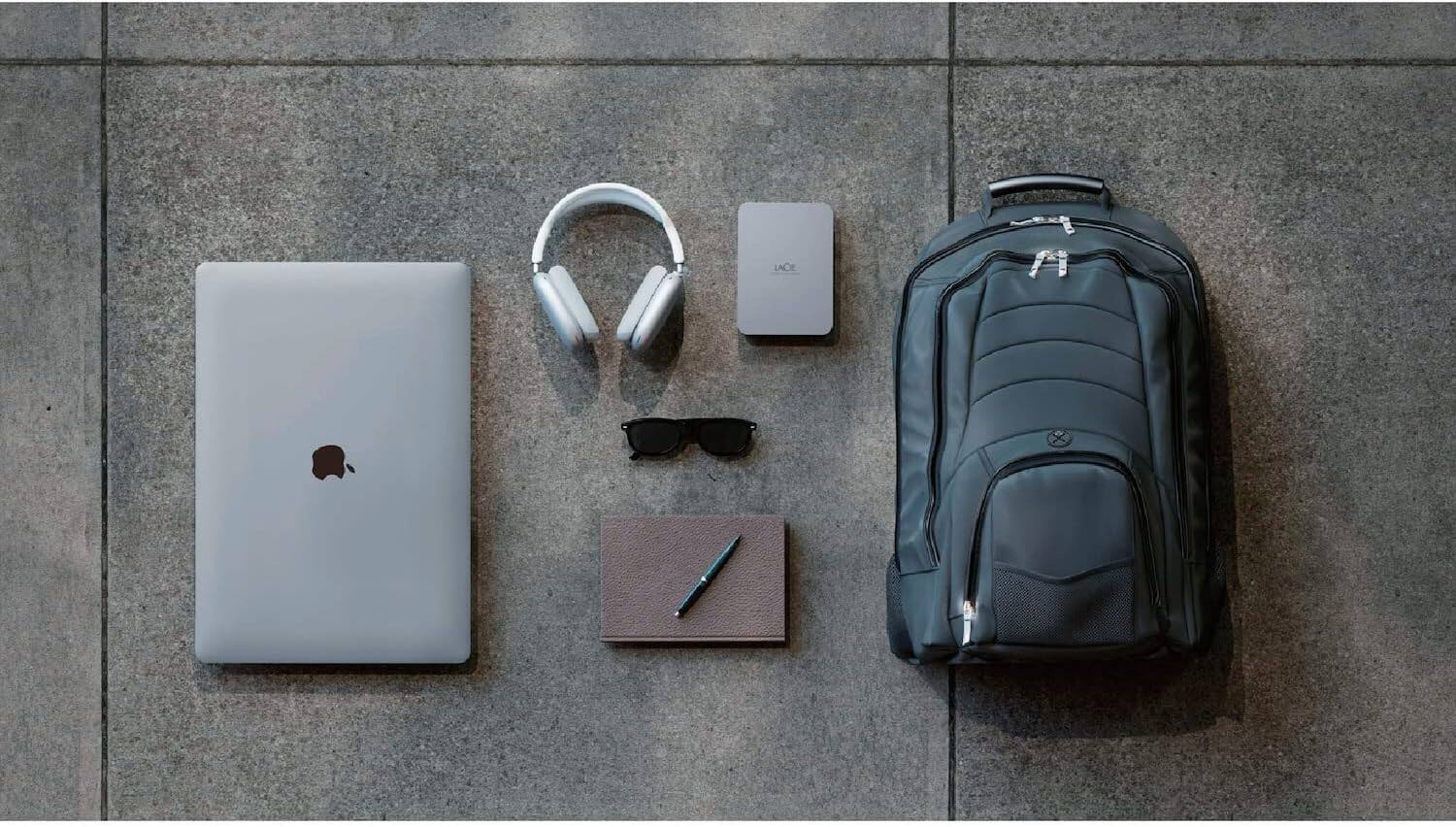 Alt View 4. Seagate - LaCie STLP1000400 1 TB Portable Hard Drive - External - Moon Silver - MAC, Desktop PC Device Supported - USB 3.1 Type C - Silver.