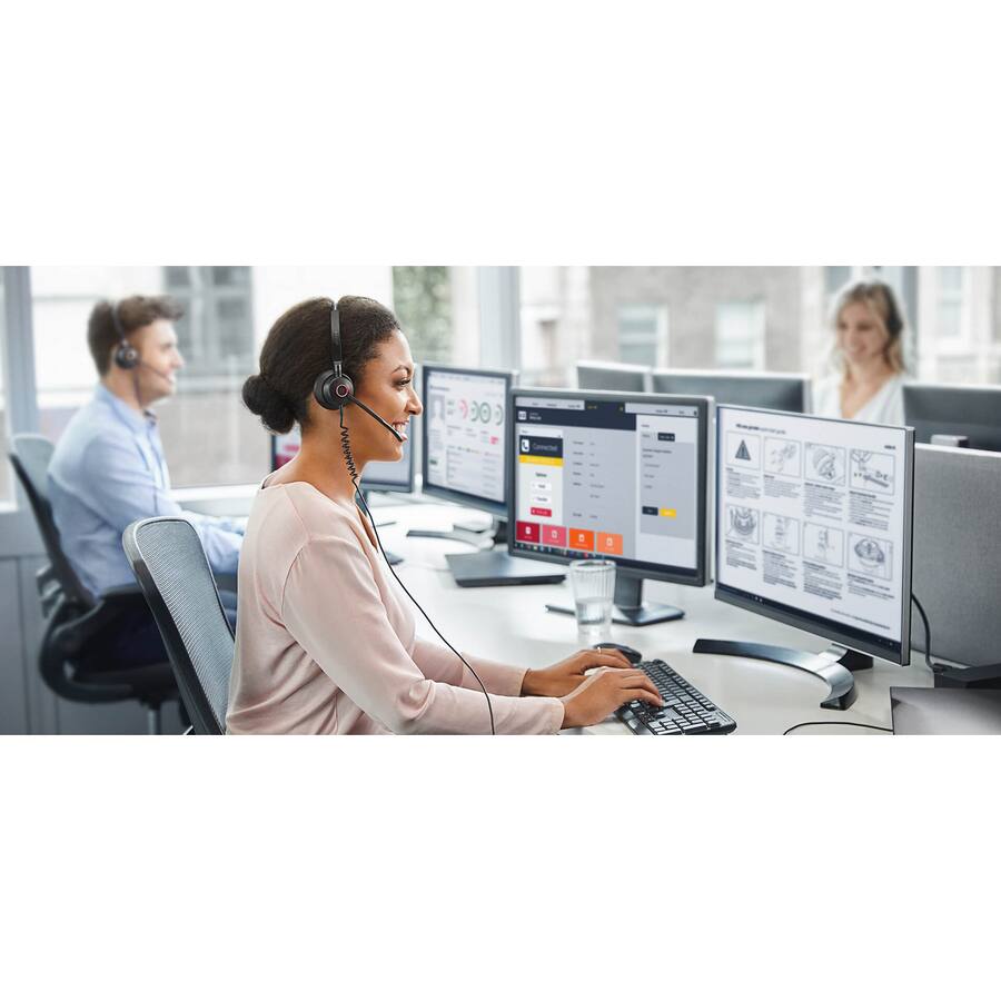 Alt View 5. Jabra - Jabra Engage 50 Stereo - Stereo - USB Type C - Wired - 32 Ohm - 20 Hz to 20 kHz - Over-the-head - Binaural - Supra-aural - Red.