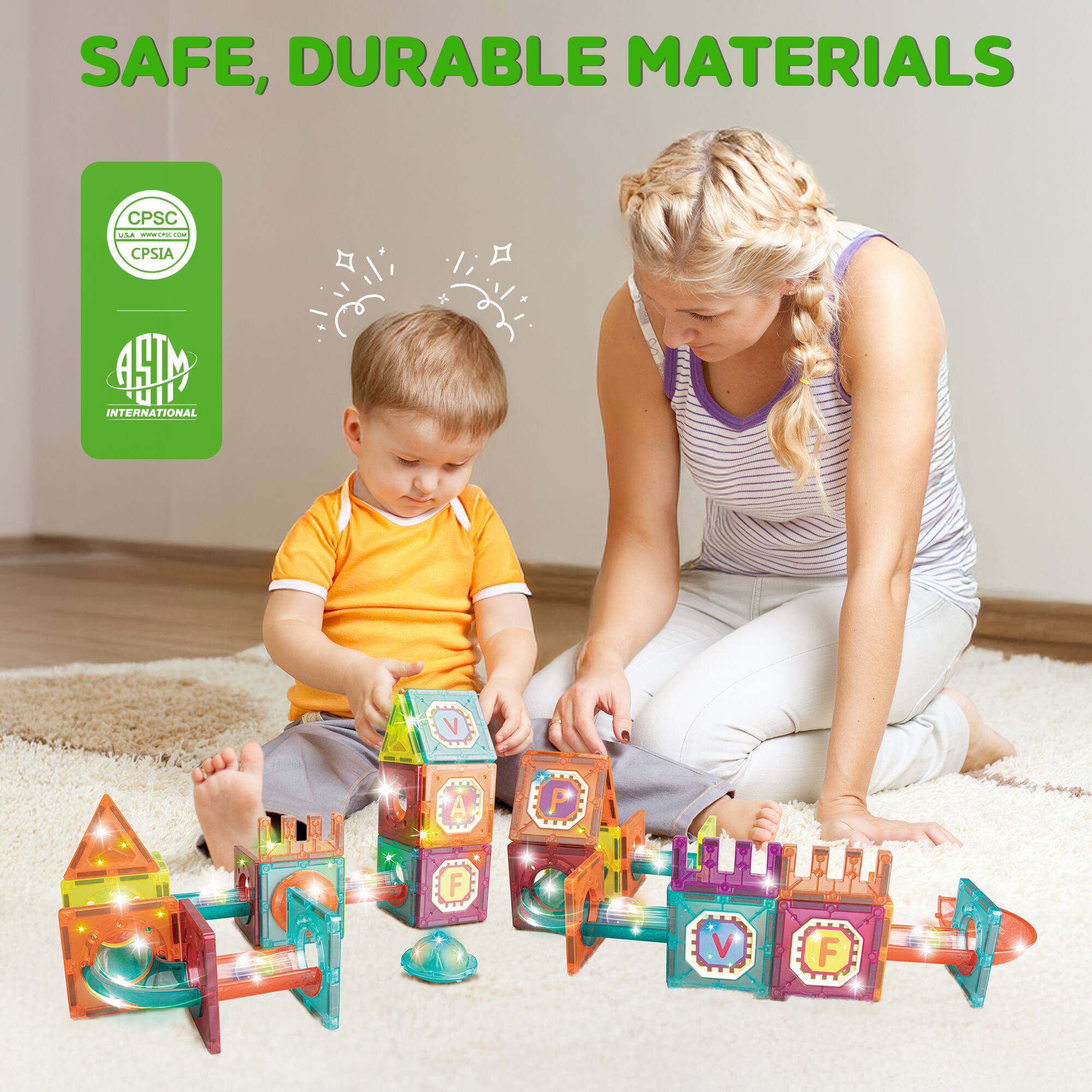 SAFE, DURABLE MATERIALS CPSC, CPSIA, ASTM INTERNATIONAL A, P, F, L, V, F