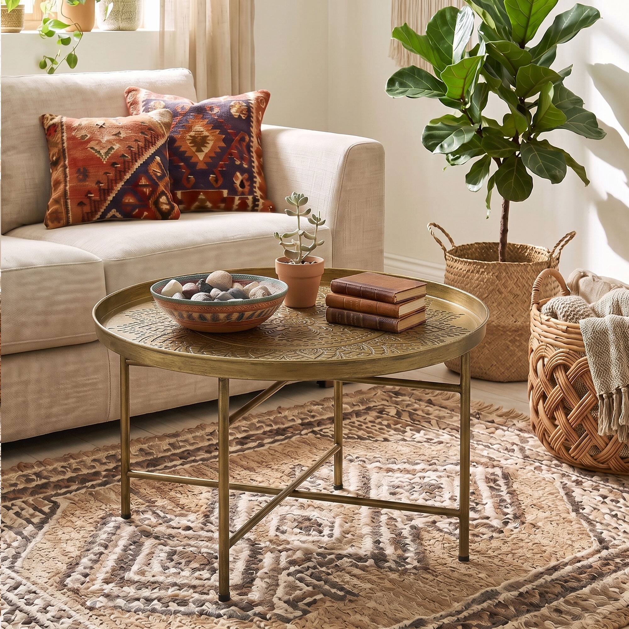 Alt View 6. Homcom - Table for Living Room - Gold.