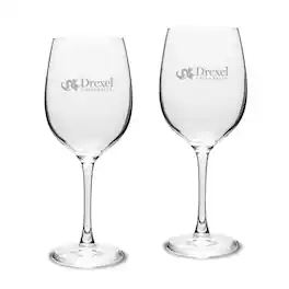 Jardine - Drexel Dragons 16oz. 2-Piece Traditional White Wine Glass Set - Multicolor