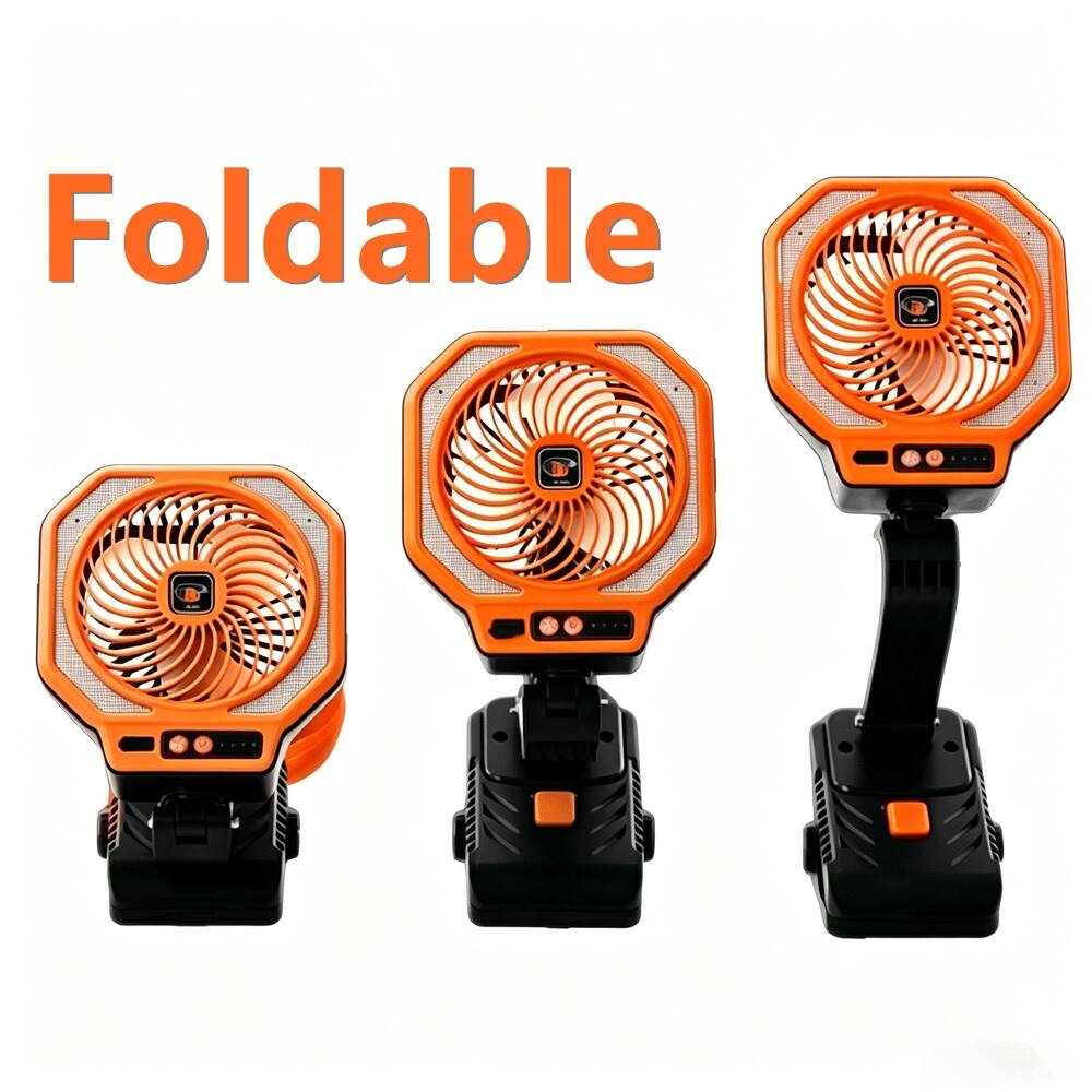 Angle. Loheer - Loheer Rechargeable Camping Fan with LED Light USB Battery Portable Outdoor Tent Fan for Job Sites.