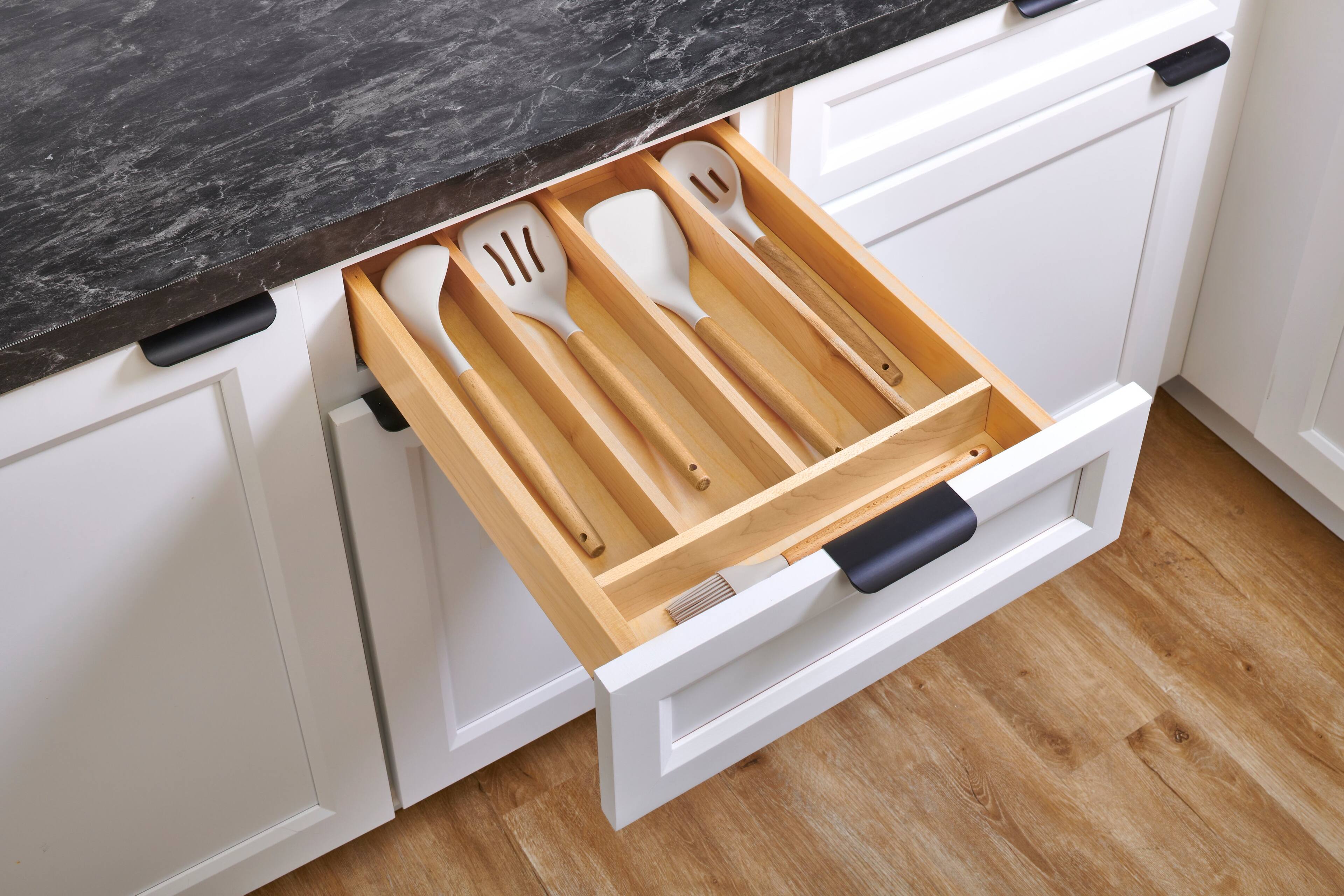Alt View 4. Rev-A-Shelf - Rev-A-Shelf Natural Maple Right Size Utensil Drawer Insert, 13-1/4" x 19-1/2" - Light Brown.