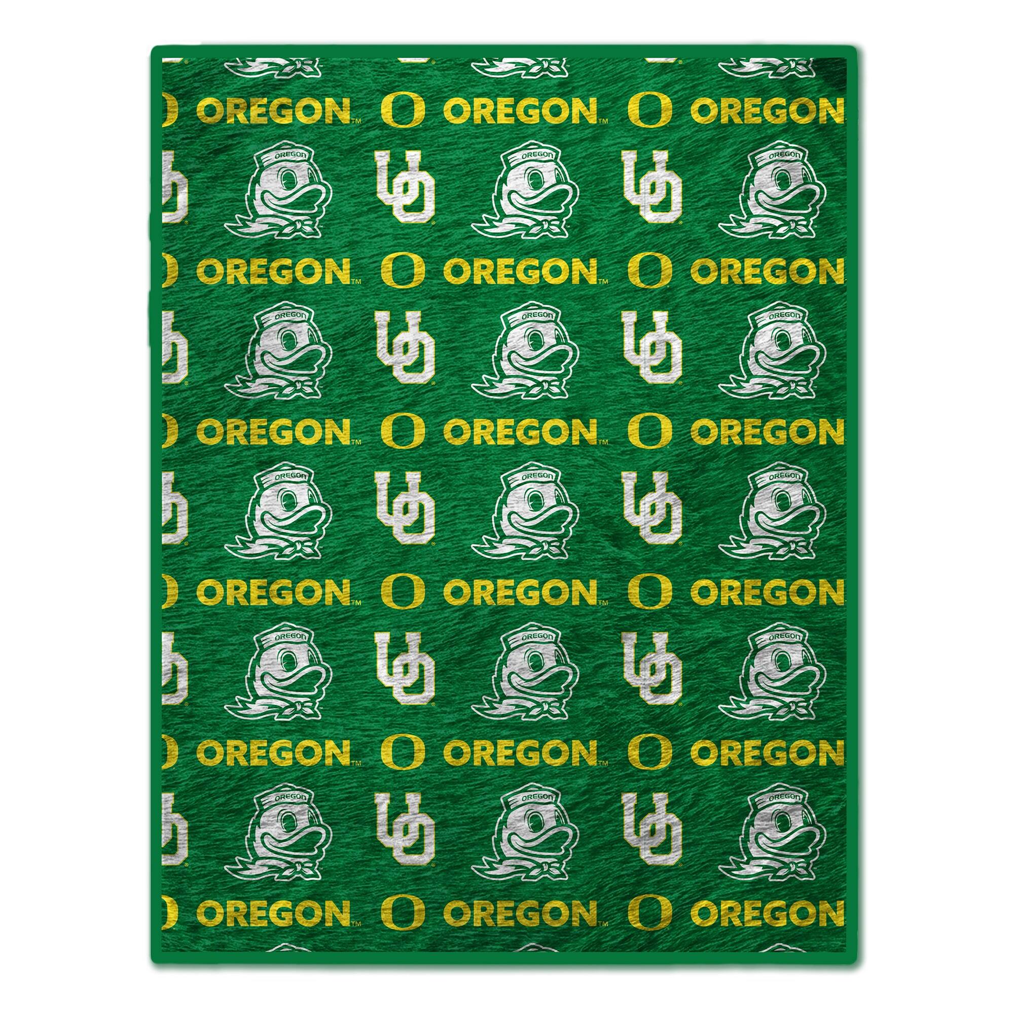 Pegasus - Oregon Ducks Tonal Wordmark 60" x 70" Faux Fur Blanket - Multicolor