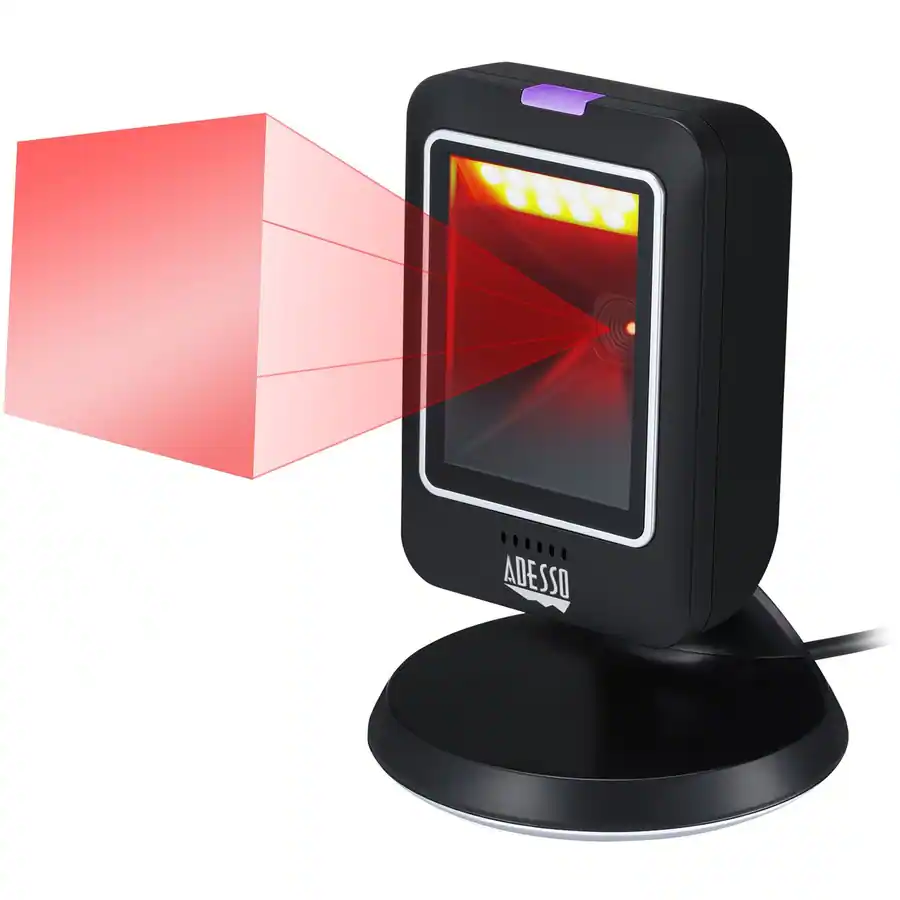 Usb Conectivity Scanner Adesso NuScan 2800U Omnidirectional 2D Desktop Barcode Scanner Cable ...
