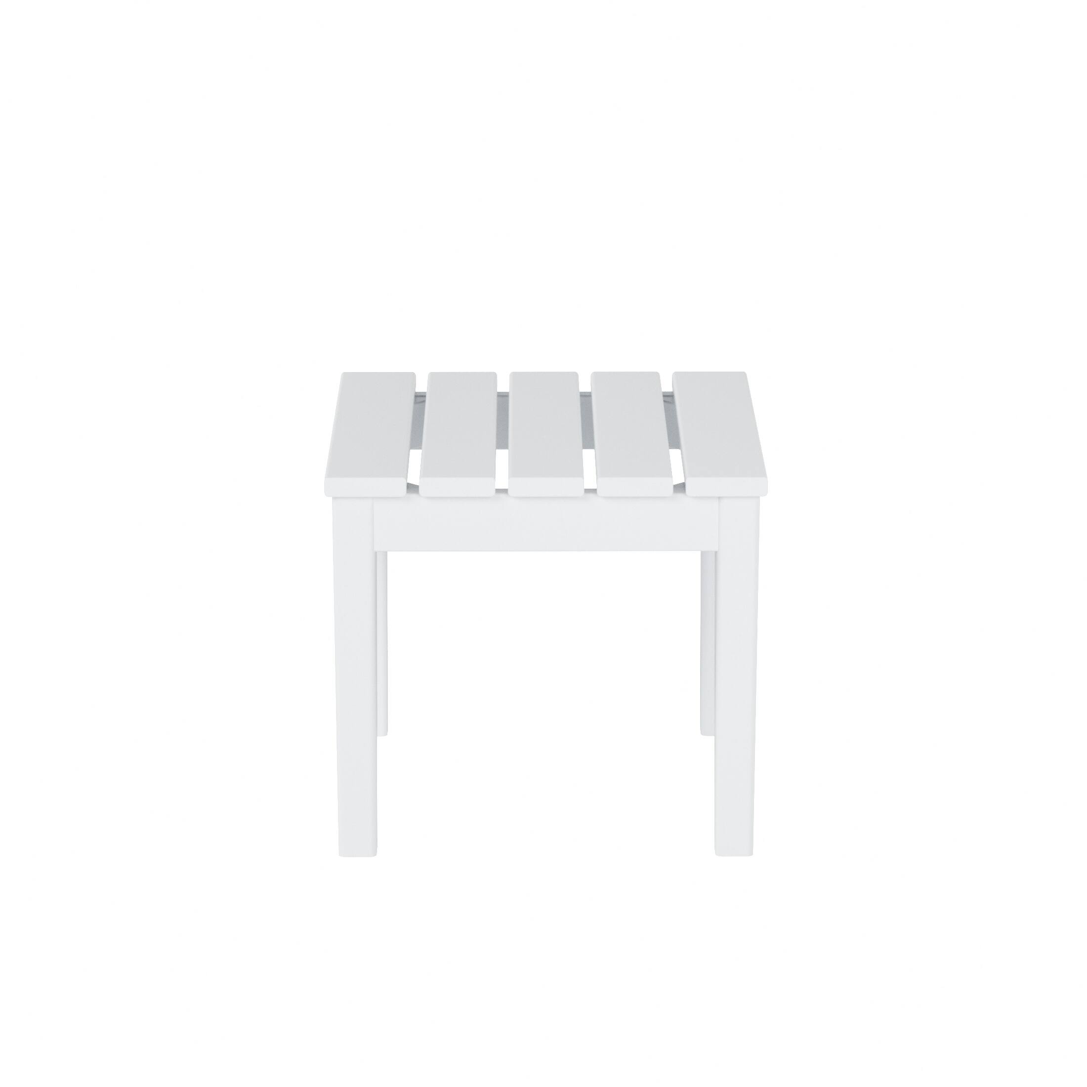 Back. WestinTrends - WestinTrends Ashore Outdoor Patio Modern Adirondack Side Table - White.