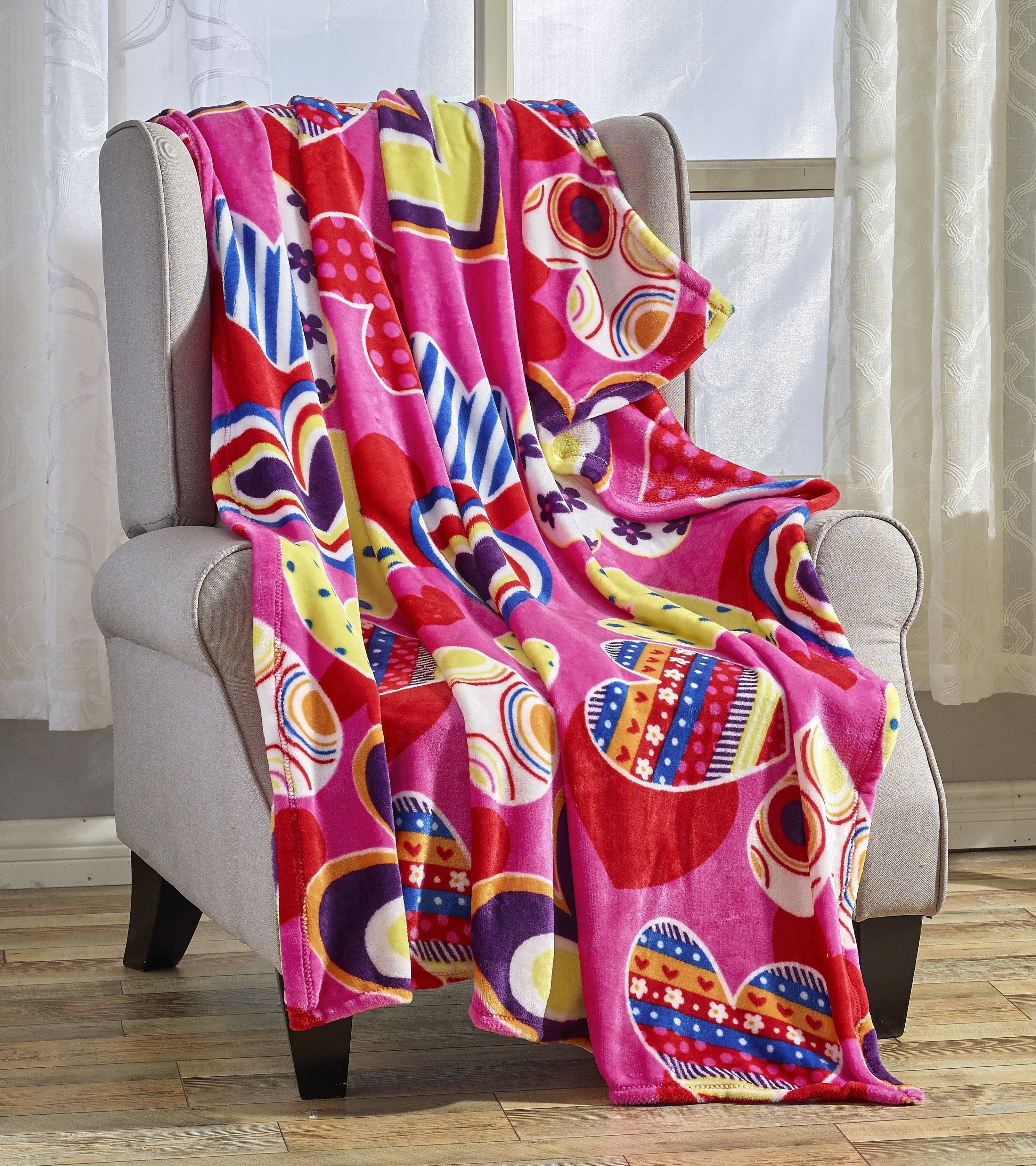 Noble House - Valentines Day Love & Hearts Collection Ultra Plush & Comfy Throw Blanket (50" x 60") - Valentina