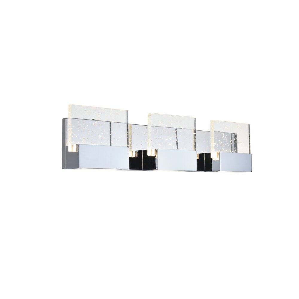 Alt View 6. Elegant Lighting - Pollux 3 Light Chrome Led Wall Sconce - Chrome.