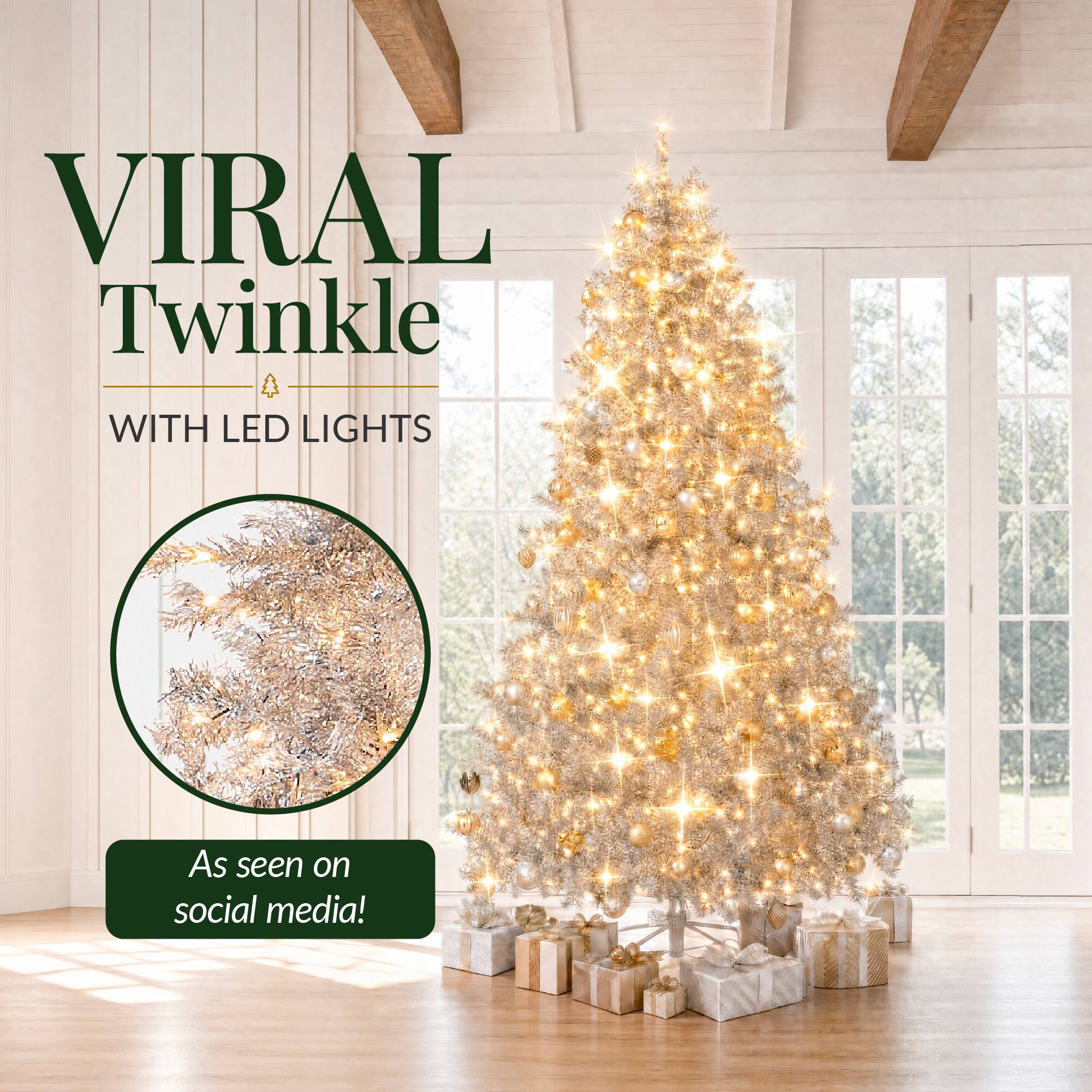 VIRAL Twinkle  
WITH LED LIGHTS  
As seen on social media!
