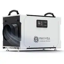 Moiswell - 235 Pints Commercial Dehumidifier with Pump for Crawl Space, Basement, Industry Water Damage - White & Black