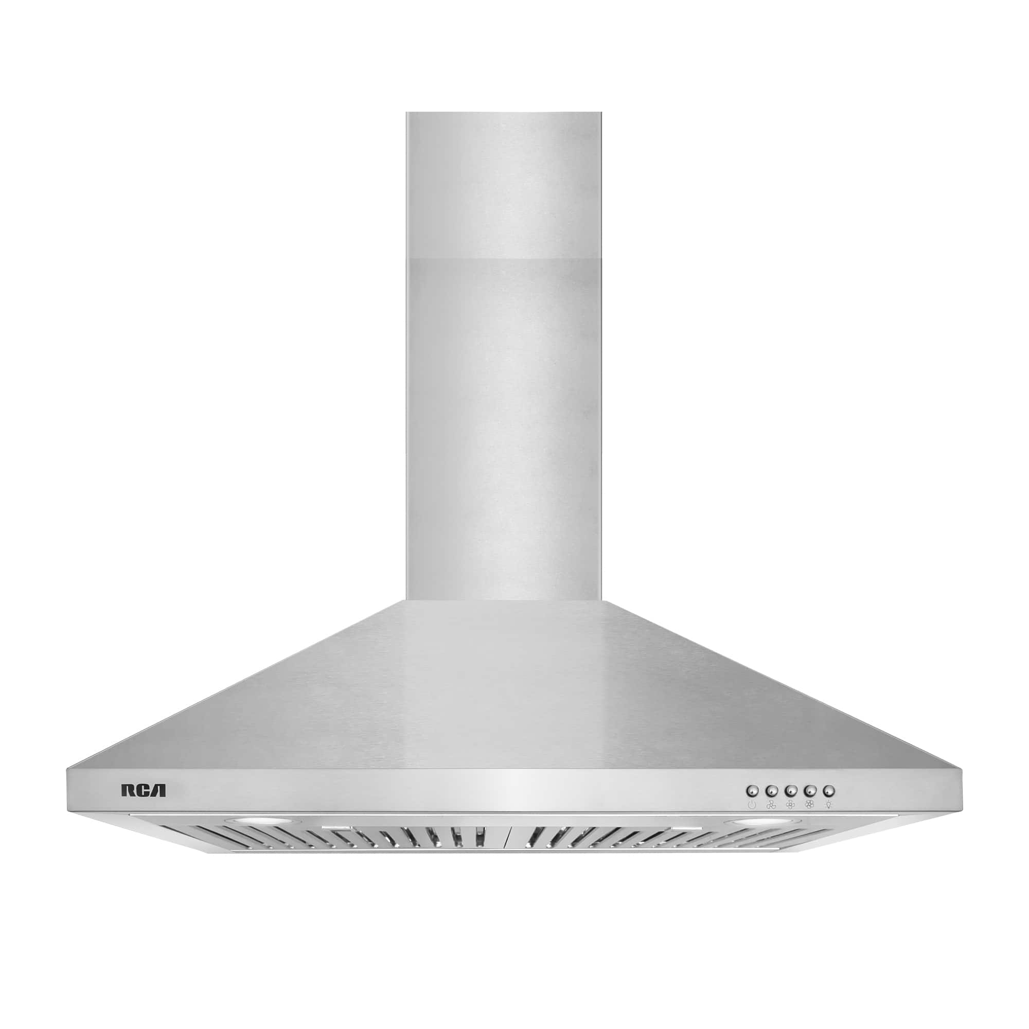 RCA - 30 inches - Convertible - Wall Range Hood - Stainless Steel