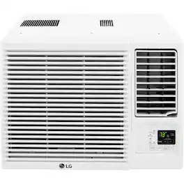 LG - 330 Sq. Ft 7,600 BTU Window Mounted Air Conditioner with 3,850 BTU Heater - White