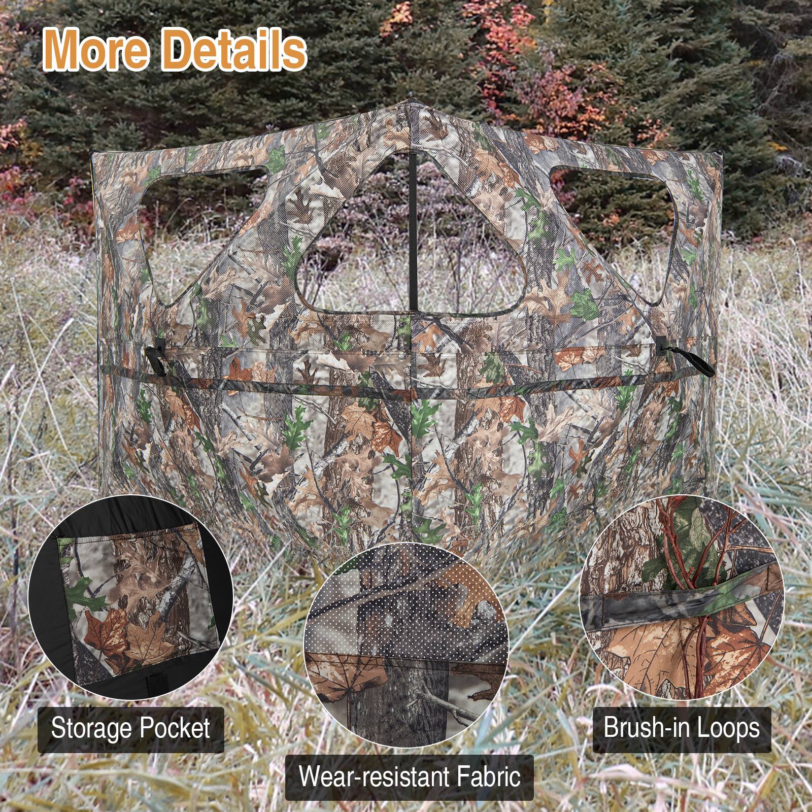 More Details

- Storage Pocket
- Wear-resistant Fabric
- Brush-in Loops